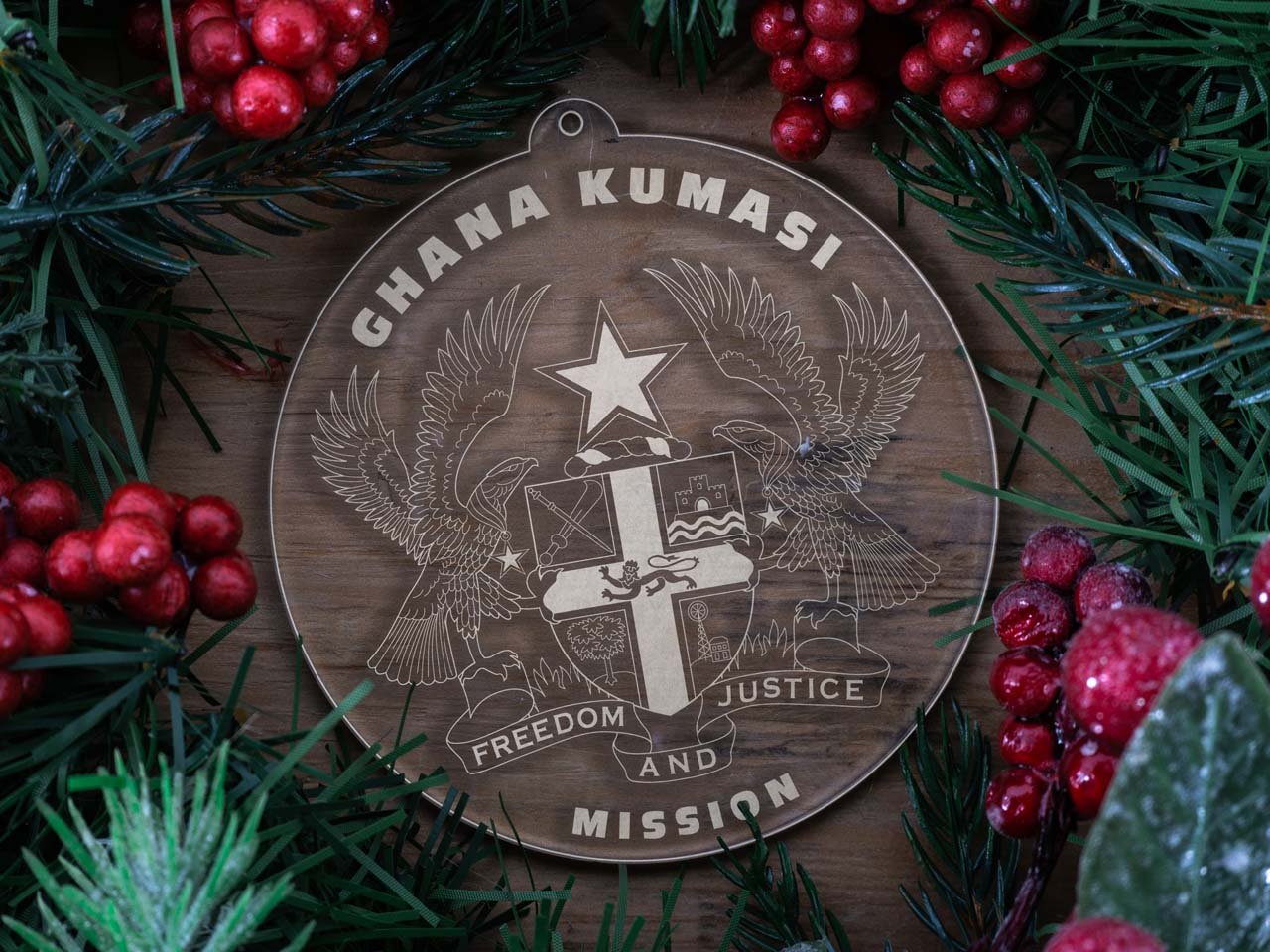 Ghana Kumasi Mission Christmas Ornament - Latter-Day Saint LDS Missionary Gift - Book of Mormon