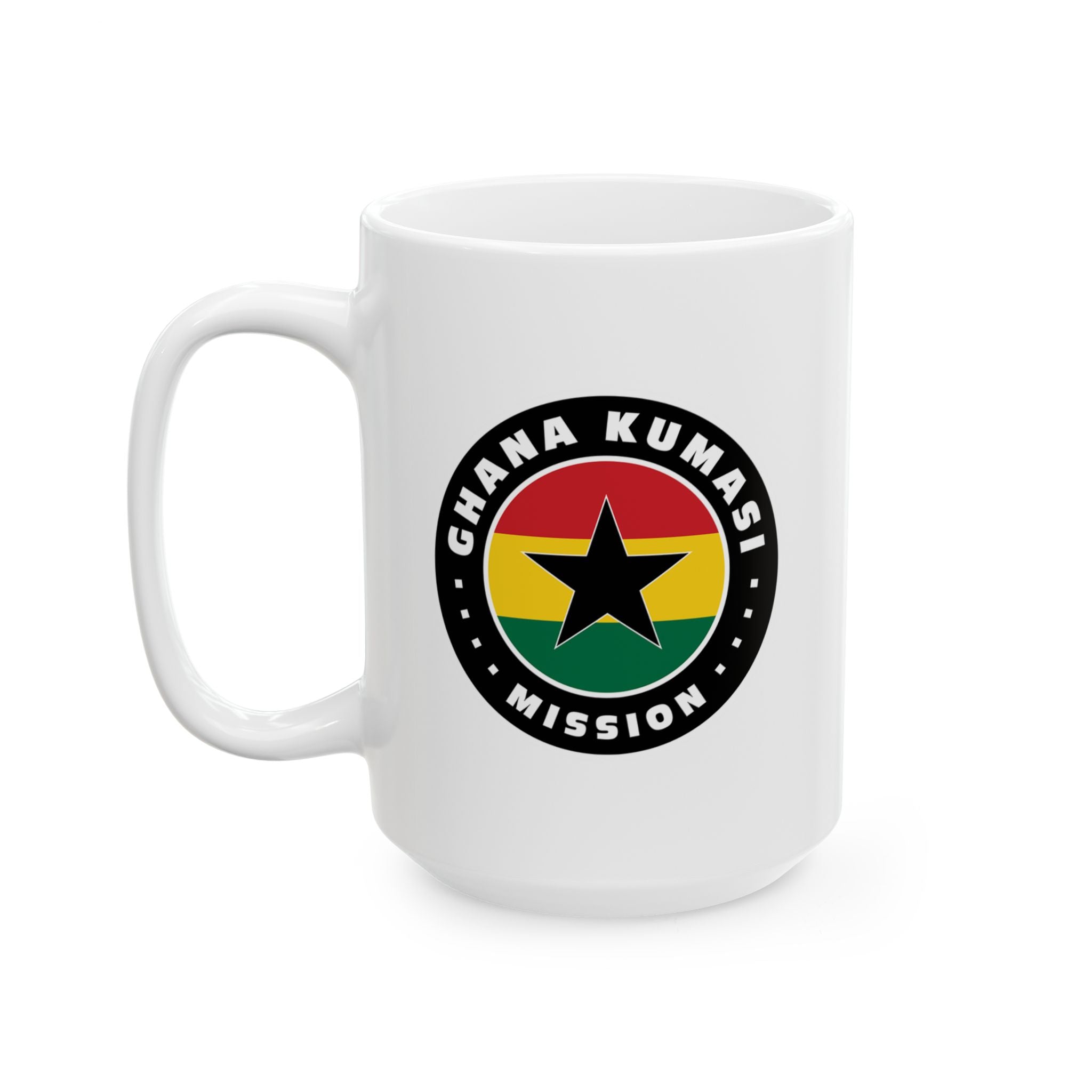 Ghana Kumasi Mission Circular Flag White Ceramic Mug - Mission Wishlist - LDS Missionary Gift Store