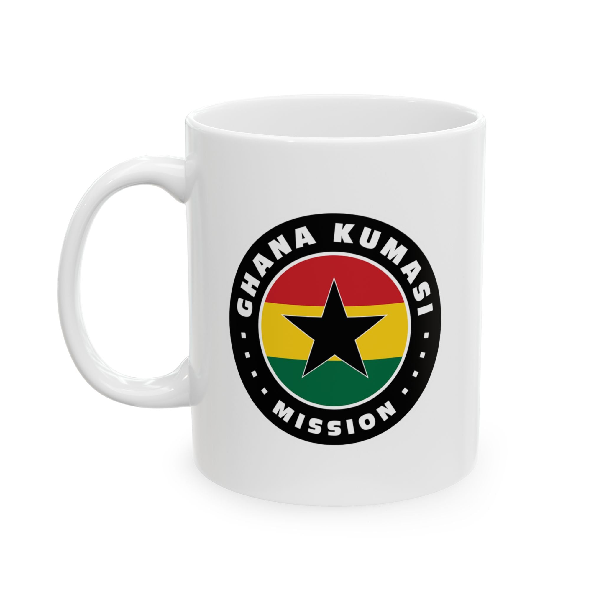 Ghana Kumasi Mission Circular Flag White Ceramic Mug - Mission Wishlist - LDS Missionary Gift Store