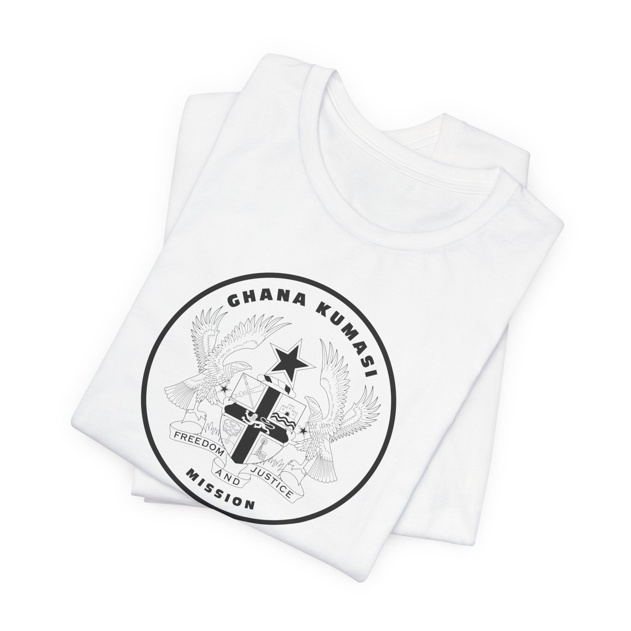Ghana Kumasi Mission Circular Monochrome Logo T-Shirt - Mission Wishlist - LDS Missionary Gift Store