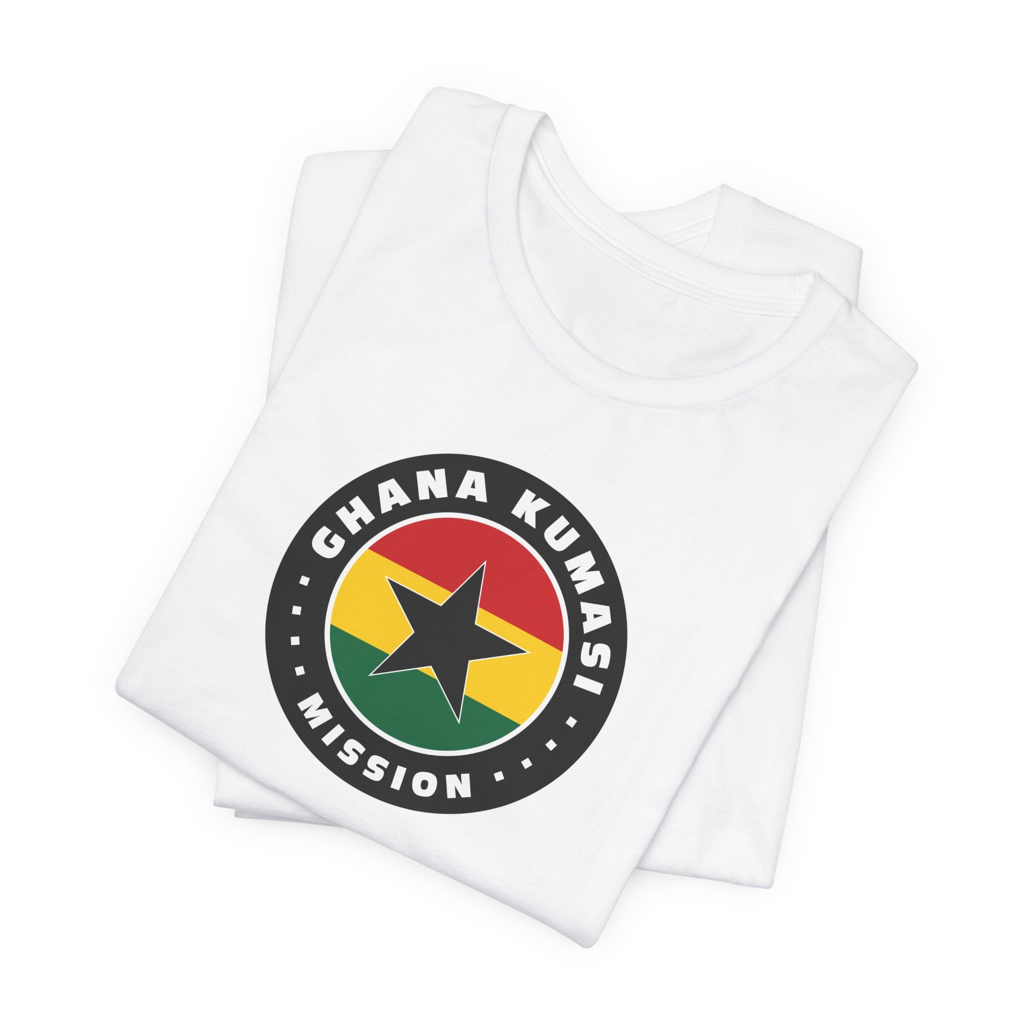 Ghana Kumasi Mission Flag Logo (Black Border) T-shirt - Mission Wishlist - LDS Missionary Gift Store