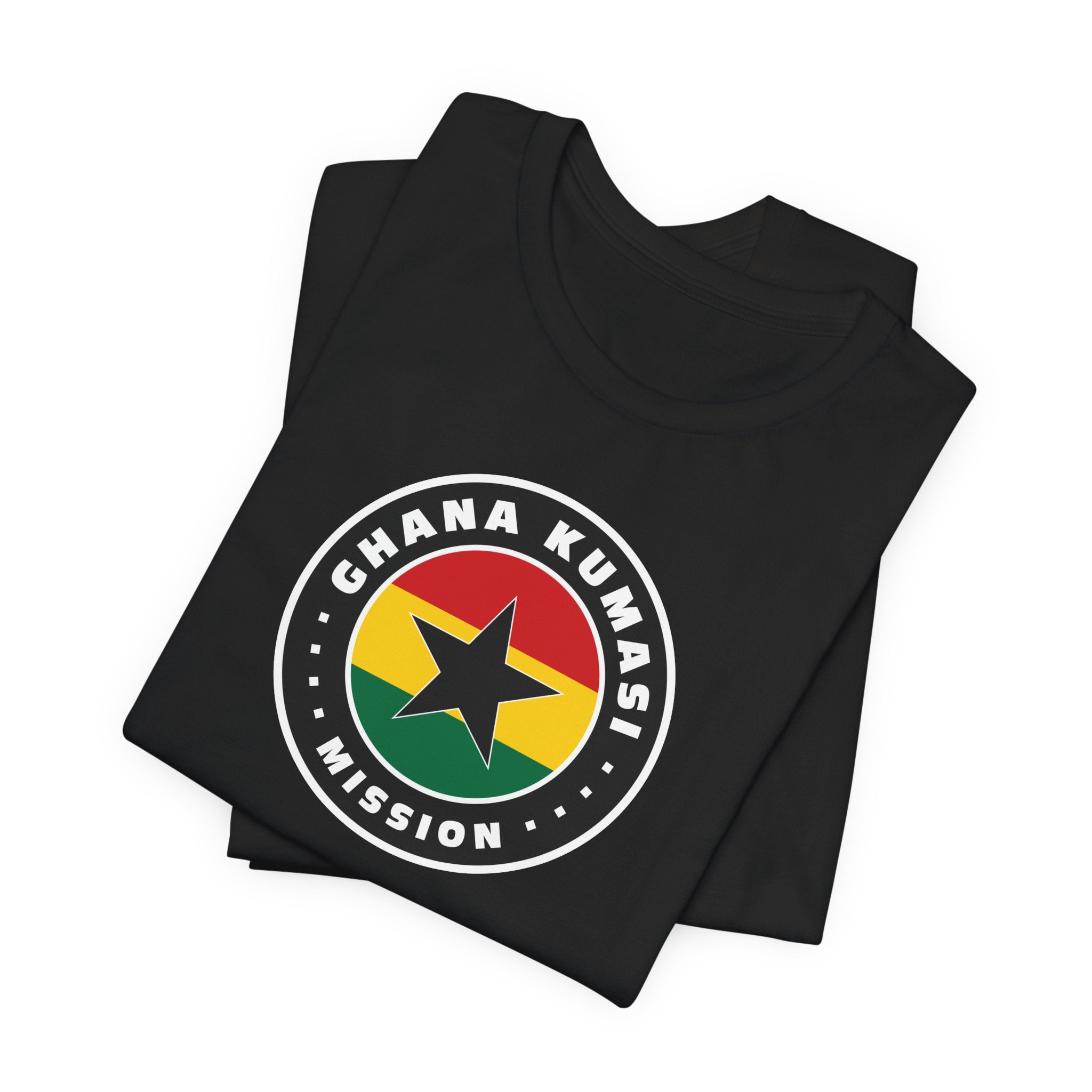 Ghana Kumasi Mission Flag Logo (Black Border) T-shirt - Mission Wishlist - LDS Missionary Gift Store