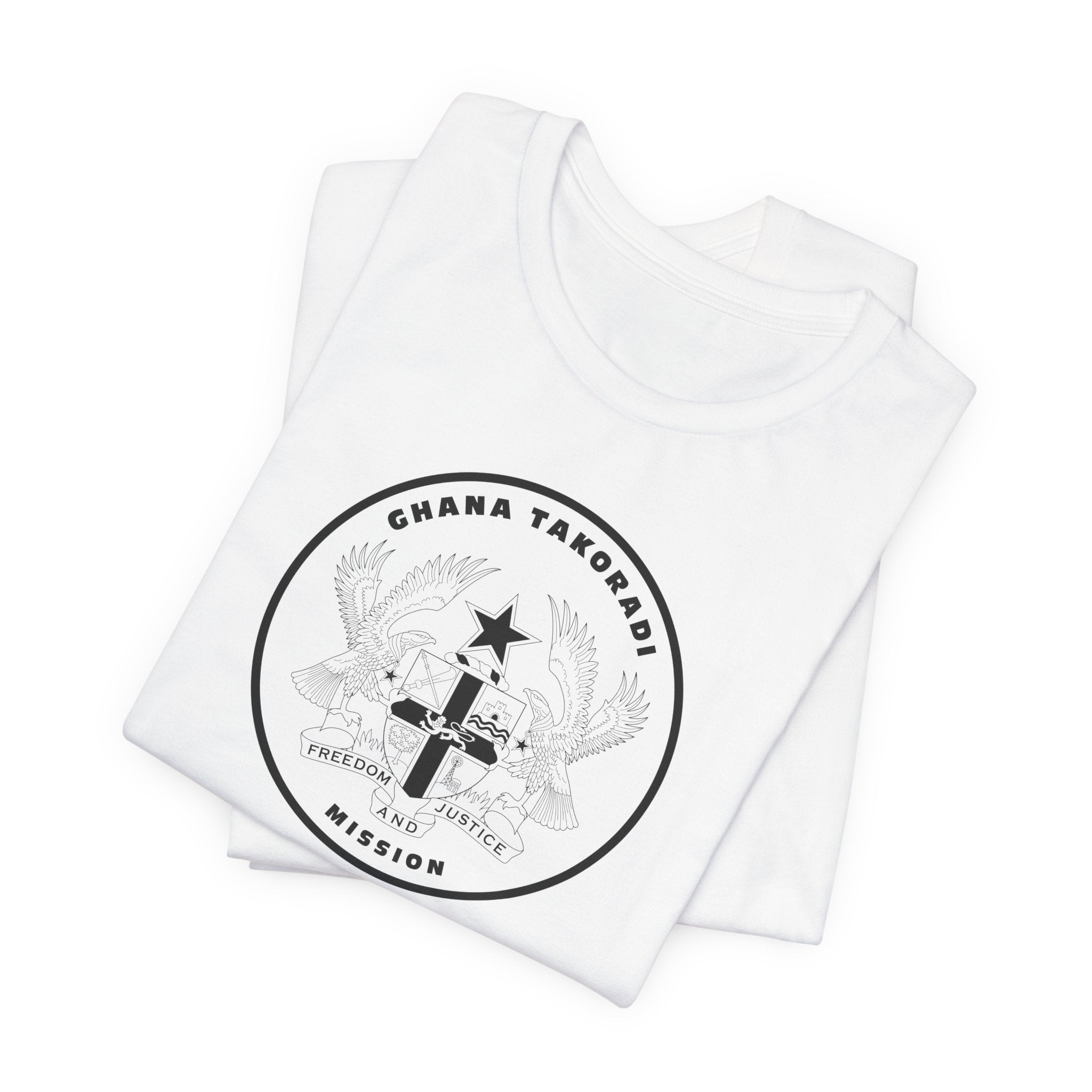 Ghana Takoradi Mission Circular Monochrome Logo T-Shirt - Mission Wishlist - LDS Missionary Gift Store