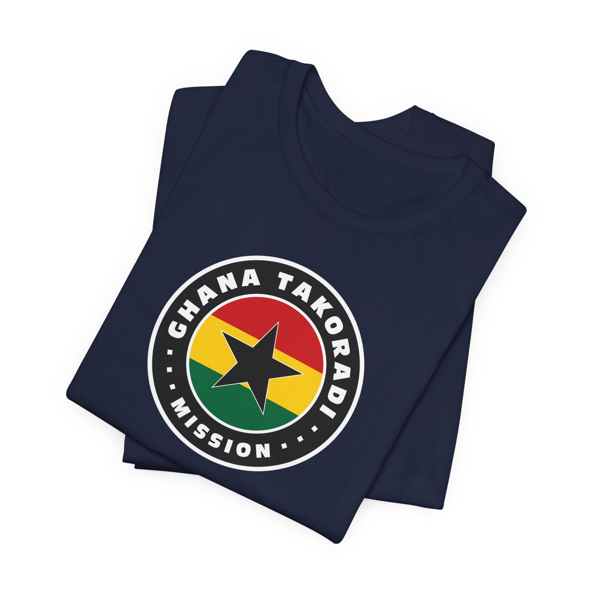 Ghana Takoradi Mission Flag Logo (Black Border) T-shirt - Mission Wishlist - LDS Missionary Gift Store