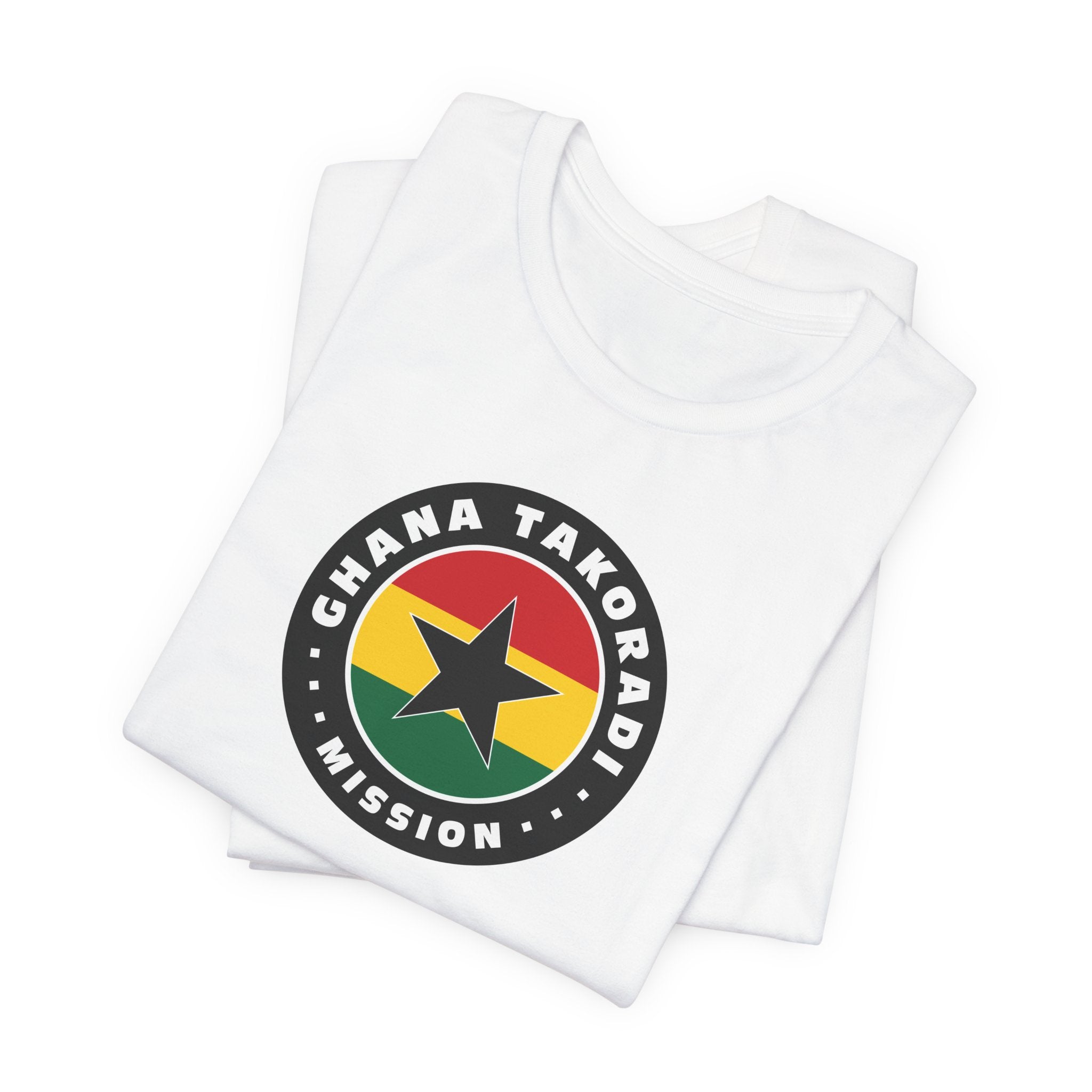 Ghana Takoradi Mission Flag Logo (Black Border) T-shirt - Mission Wishlist - LDS Missionary Gift Store