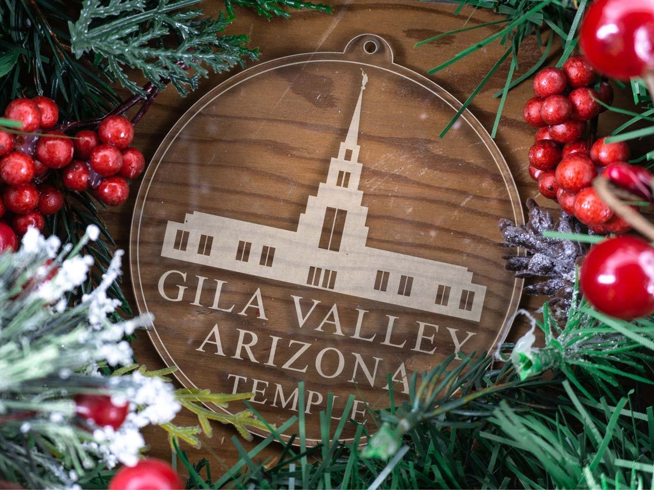 Gila Valley Arizona Temple Christmas Ornament - Latter-Day Saint LDS Missionary Gift - Book of Mormon