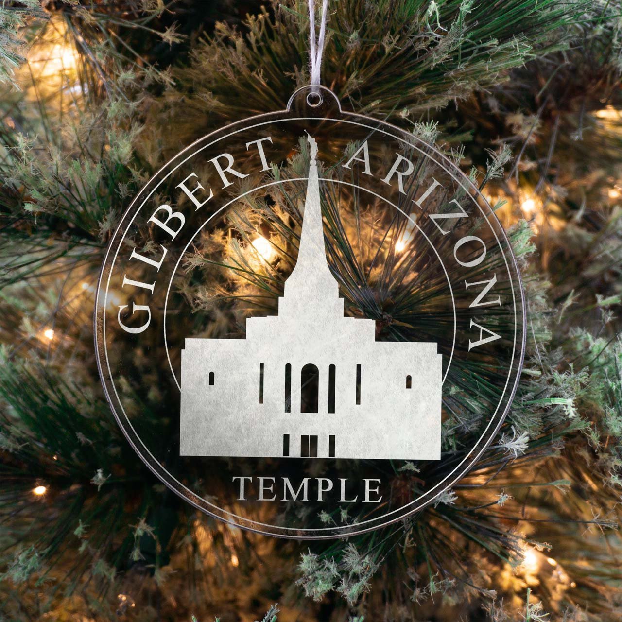 Gilbert Arizona Temple Christmas Ornament - Latter-Day Saint LDS Missionary Gift - Book of Mormon