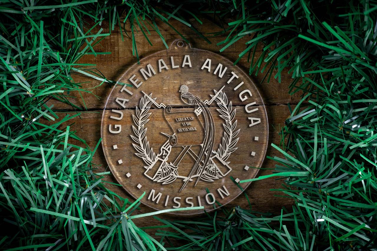 Guatemala Antigua Mission Christmas Ornament - Latter-Day Saint LDS Missionary Gift - Book of Mormon
