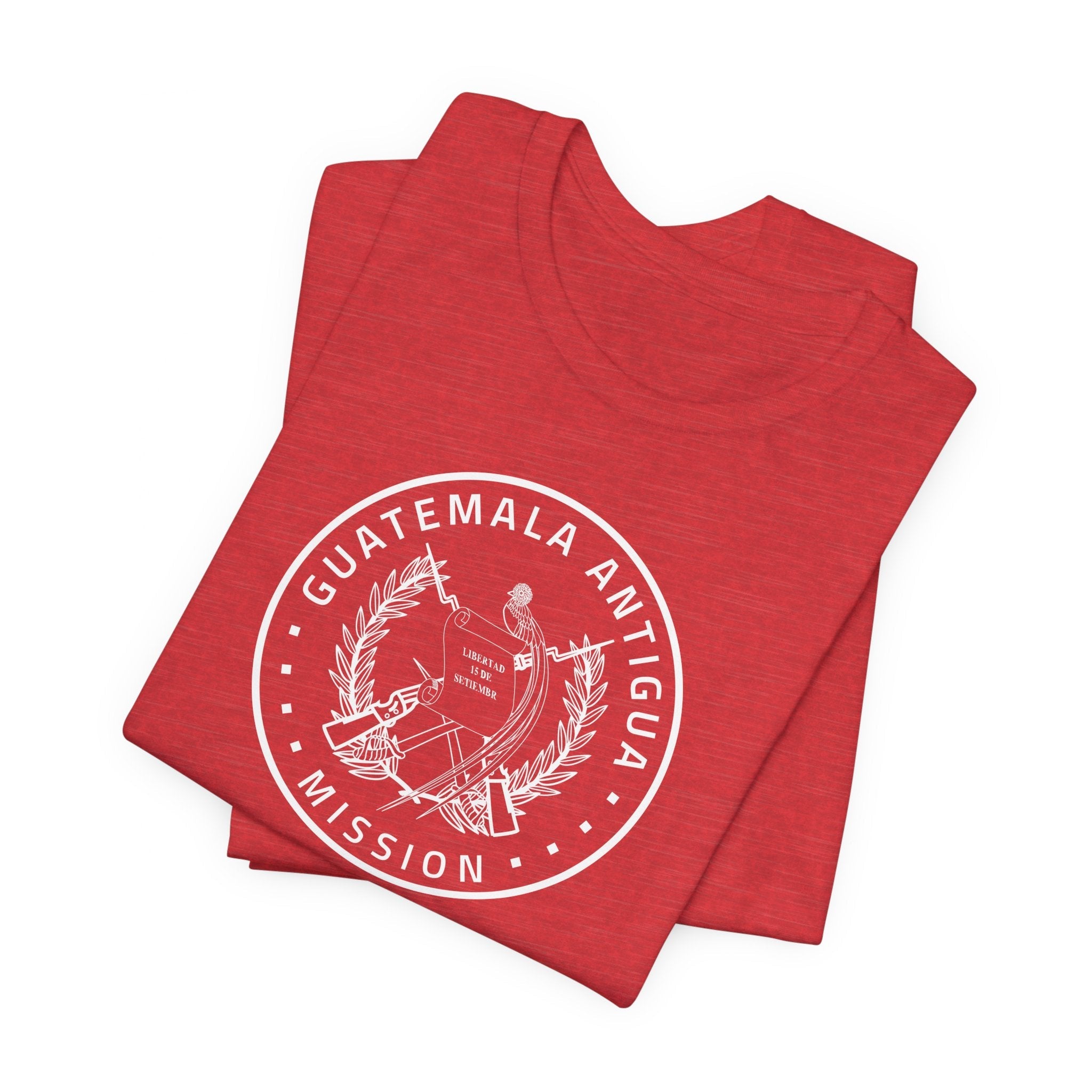 Guatemala Antigua Mission Circular Monochrome Logo T-Shirt - Latter-Day Saint LDS Missionary Gift - Book of Mormon