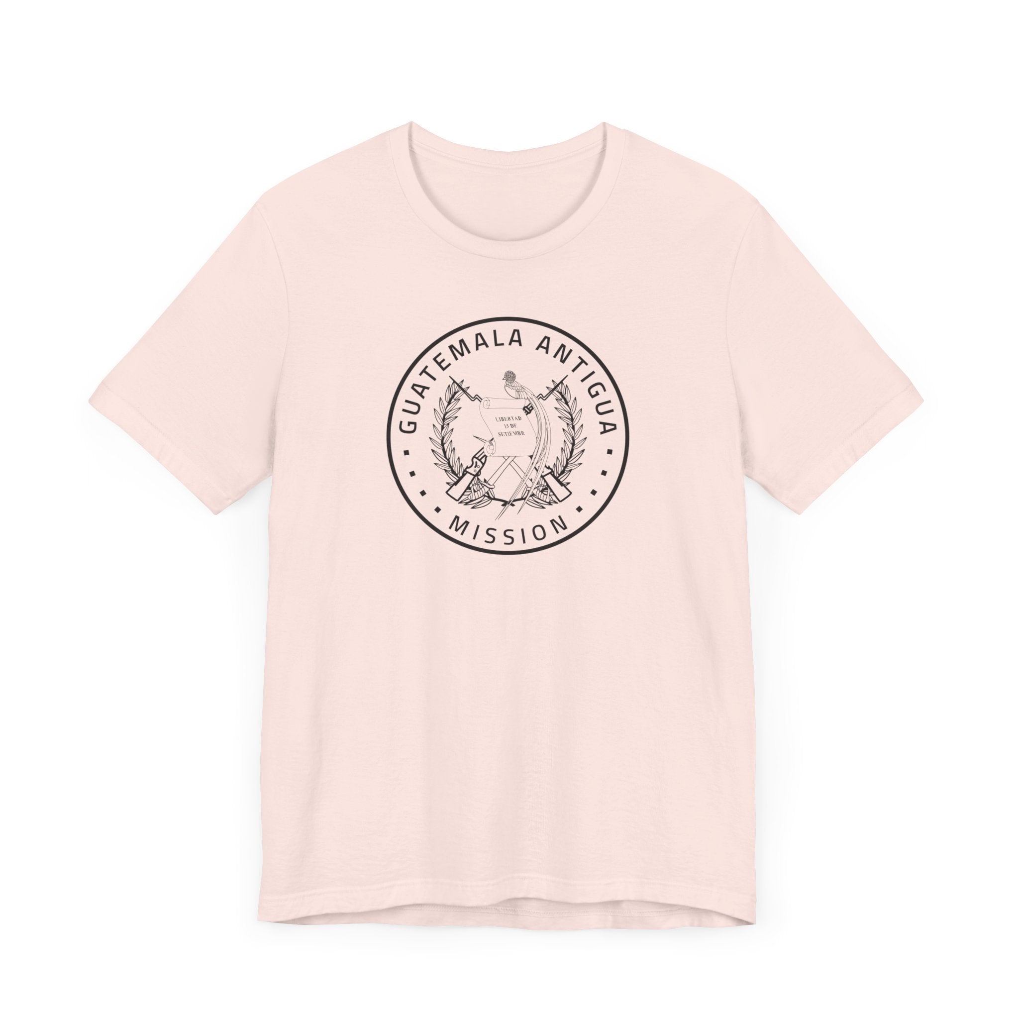 Guatemala Antigua Mission Circular Monochrome Logo T-Shirt - Latter-Day Saint LDS Missionary Gift - Book of Mormon