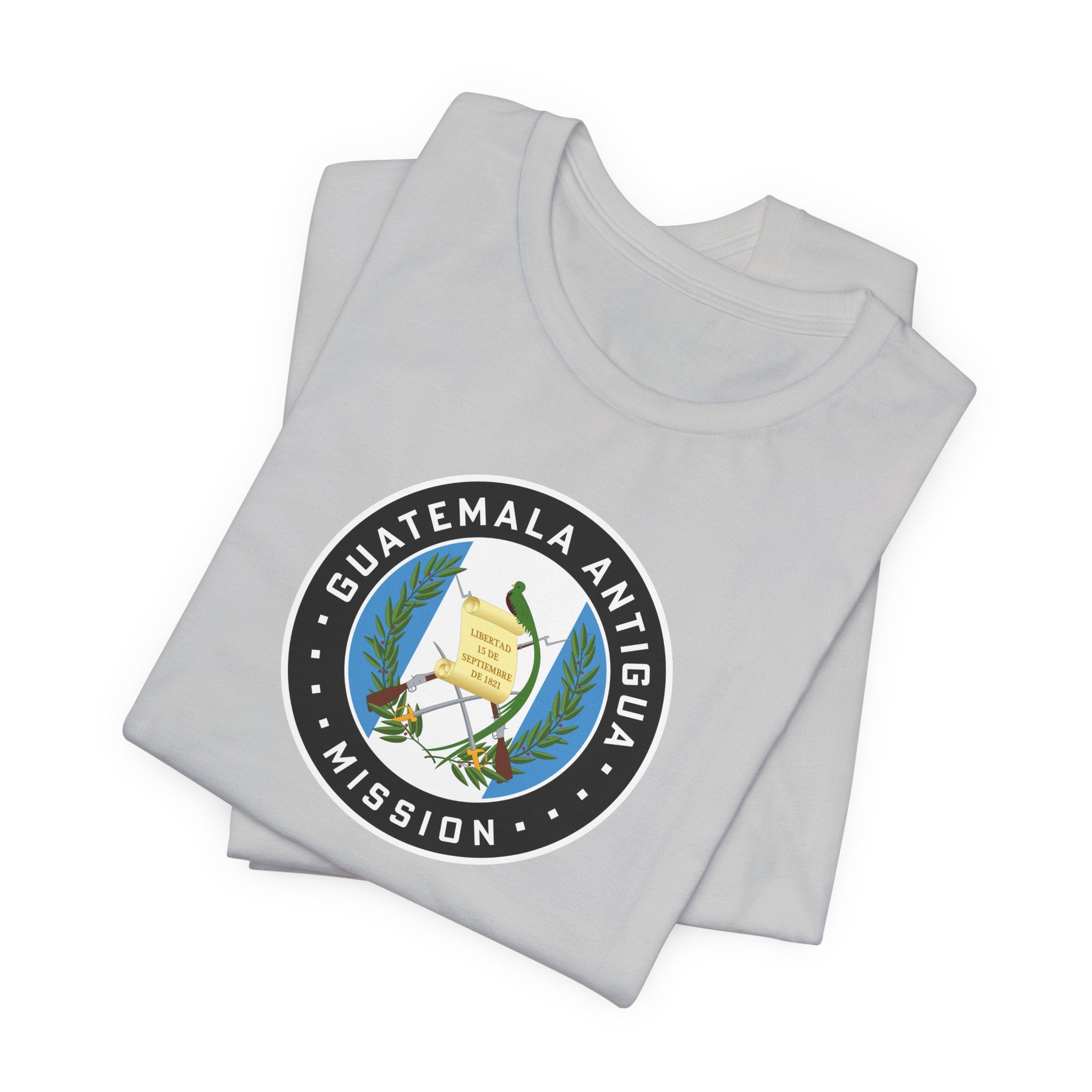 Guatemala Antigua Mission Flag Logo (Black Border) T-shirt - Mission Wishlist - LDS Missionary Gift Store