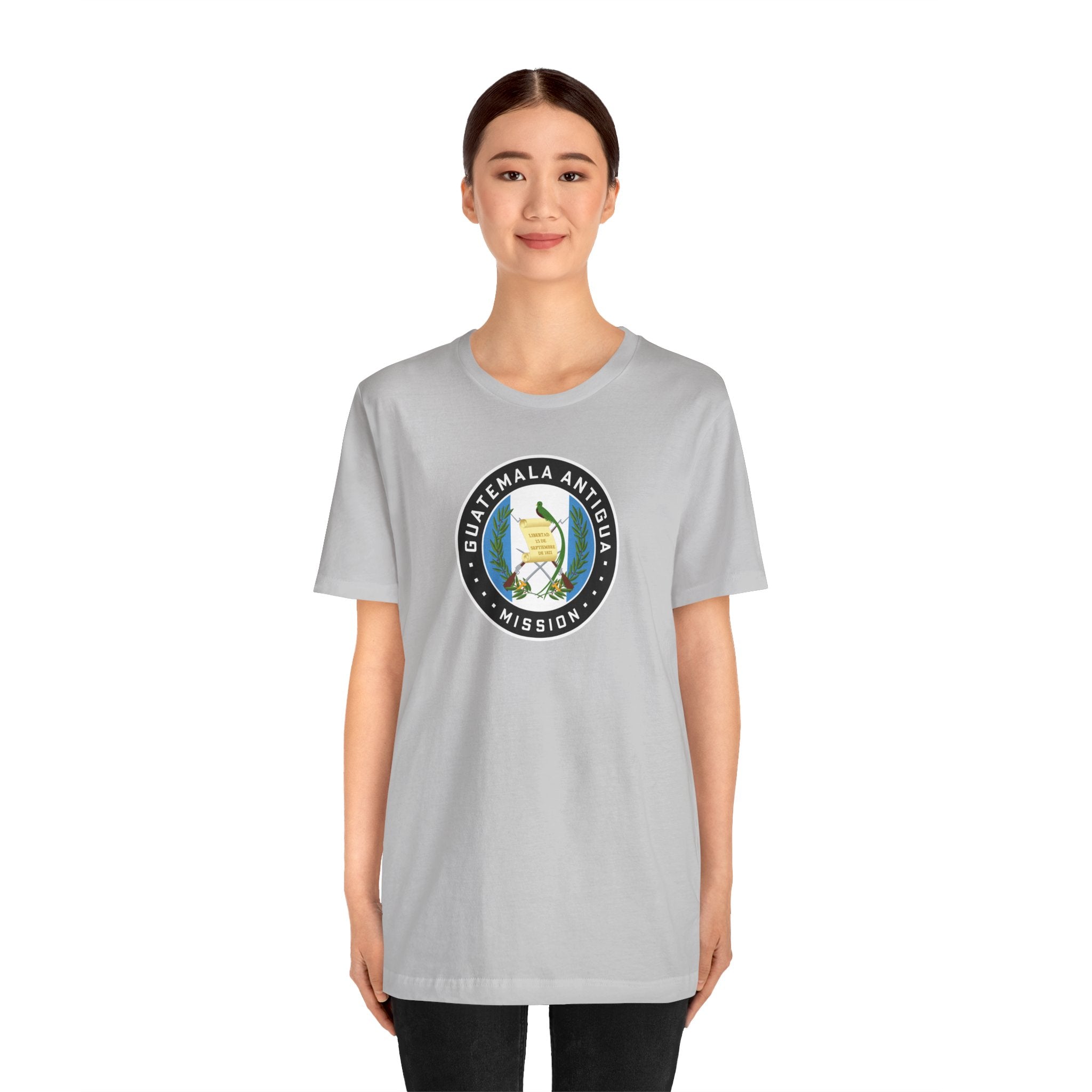 Guatemala Antigua Mission Flag Logo (Black Border) T-shirt - Mission Wishlist - LDS Missionary Gift Store