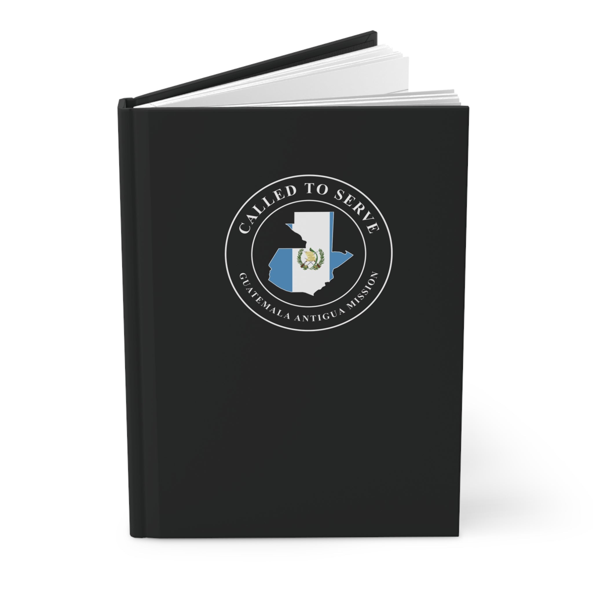 Guatemala Antigua Mission Flag Map Called to Serve Black Hardcover Journal Matte - Latter-Day Saint LDS Missionary Gift - Book of Mormon