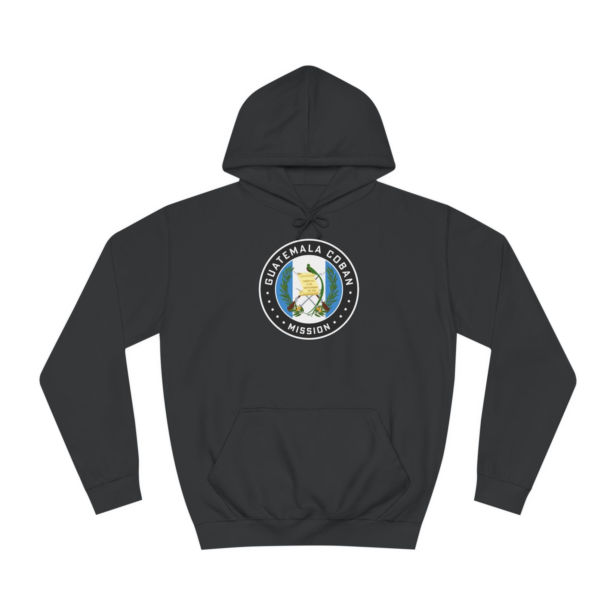 Guatemala Coban Mission Flag Logo (Black Border) College Hoodie - Mission Wishlist - LDS Missionary Gift Store