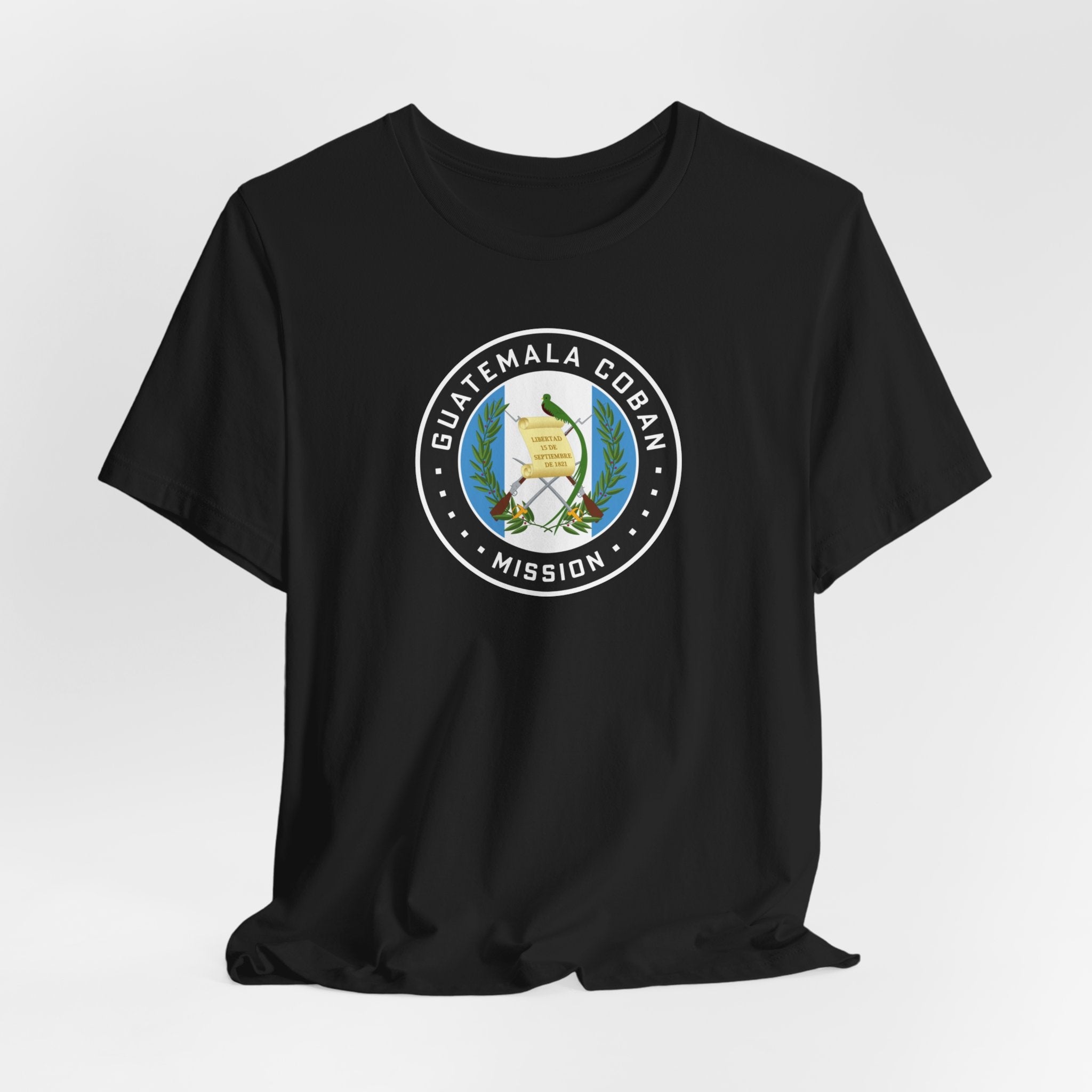Guatemala Coban Mission Flag Logo (Black Border) T-shirt - Mission Wishlist - LDS Missionary Gift Store