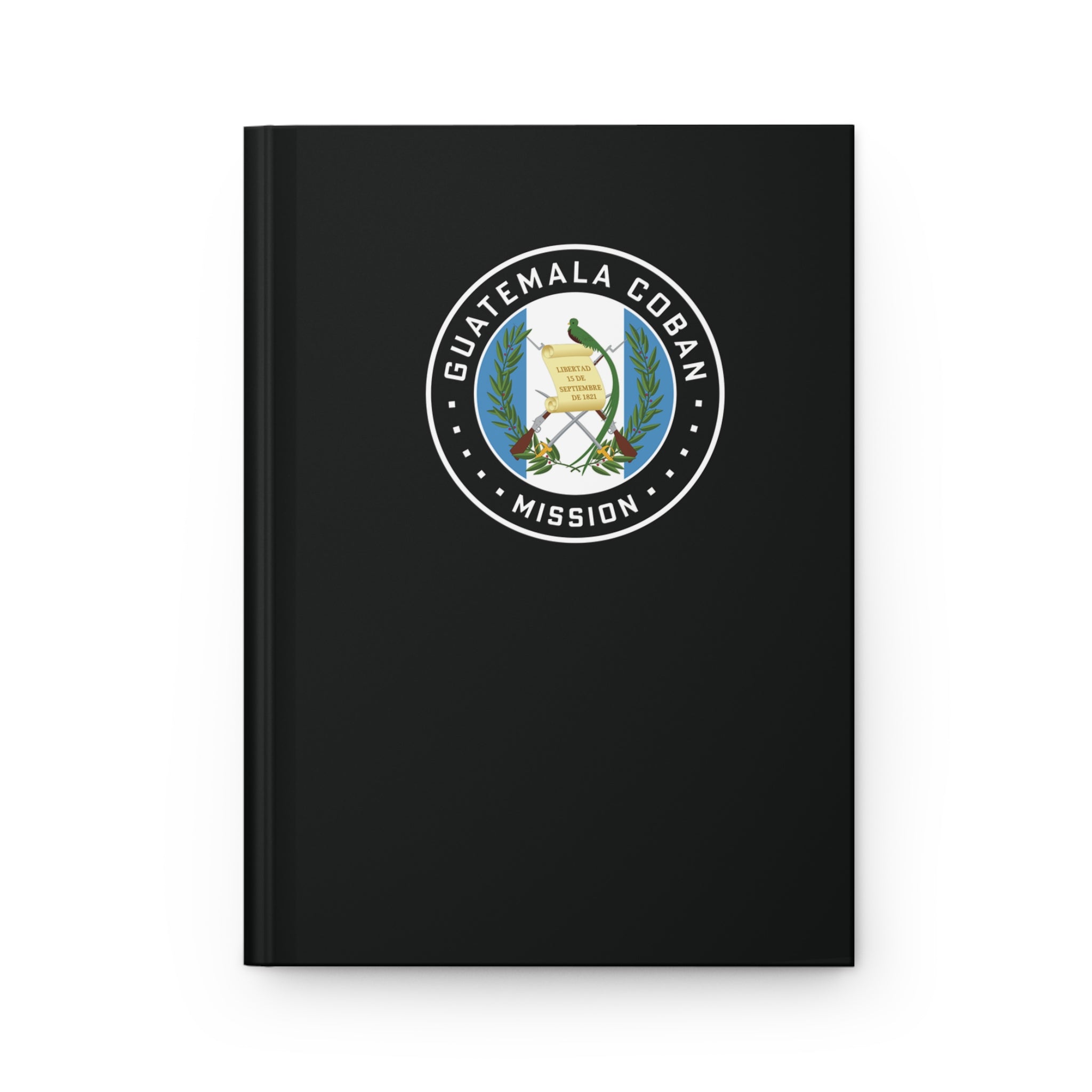 Guatemala Coban Mission Logo Design Black Hardcover Journal Matte - Mission Wishlist - LDS Missionary Gift Store