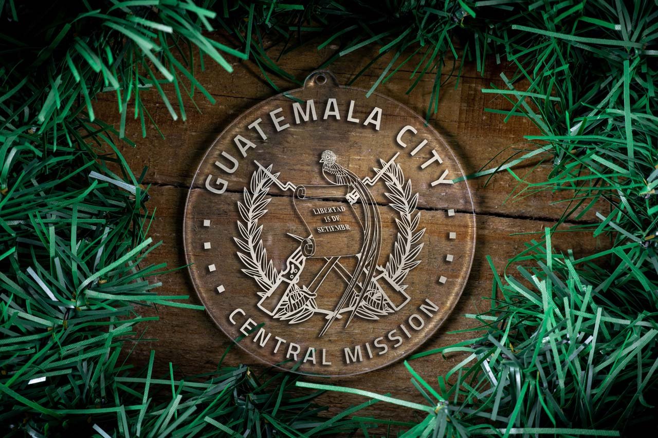 Guatemala Guatemala City Central Mission Christmas Ornament - Latter-Day Saint LDS Missionary Gift - Book of Mormon