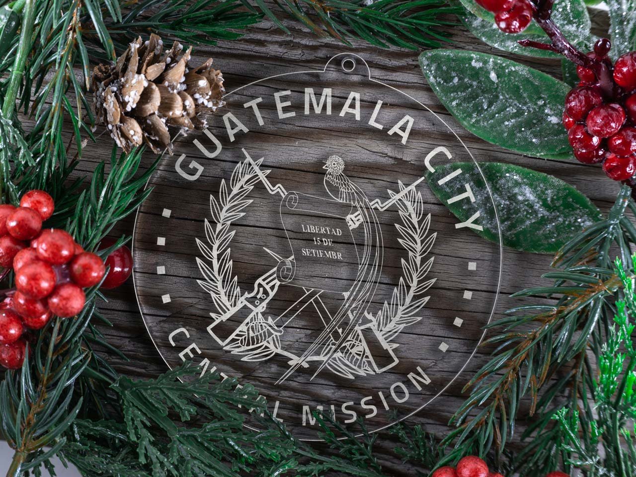 Guatemala Guatemala City Central Mission Christmas Ornament - Latter-Day Saint LDS Missionary Gift - Book of Mormon