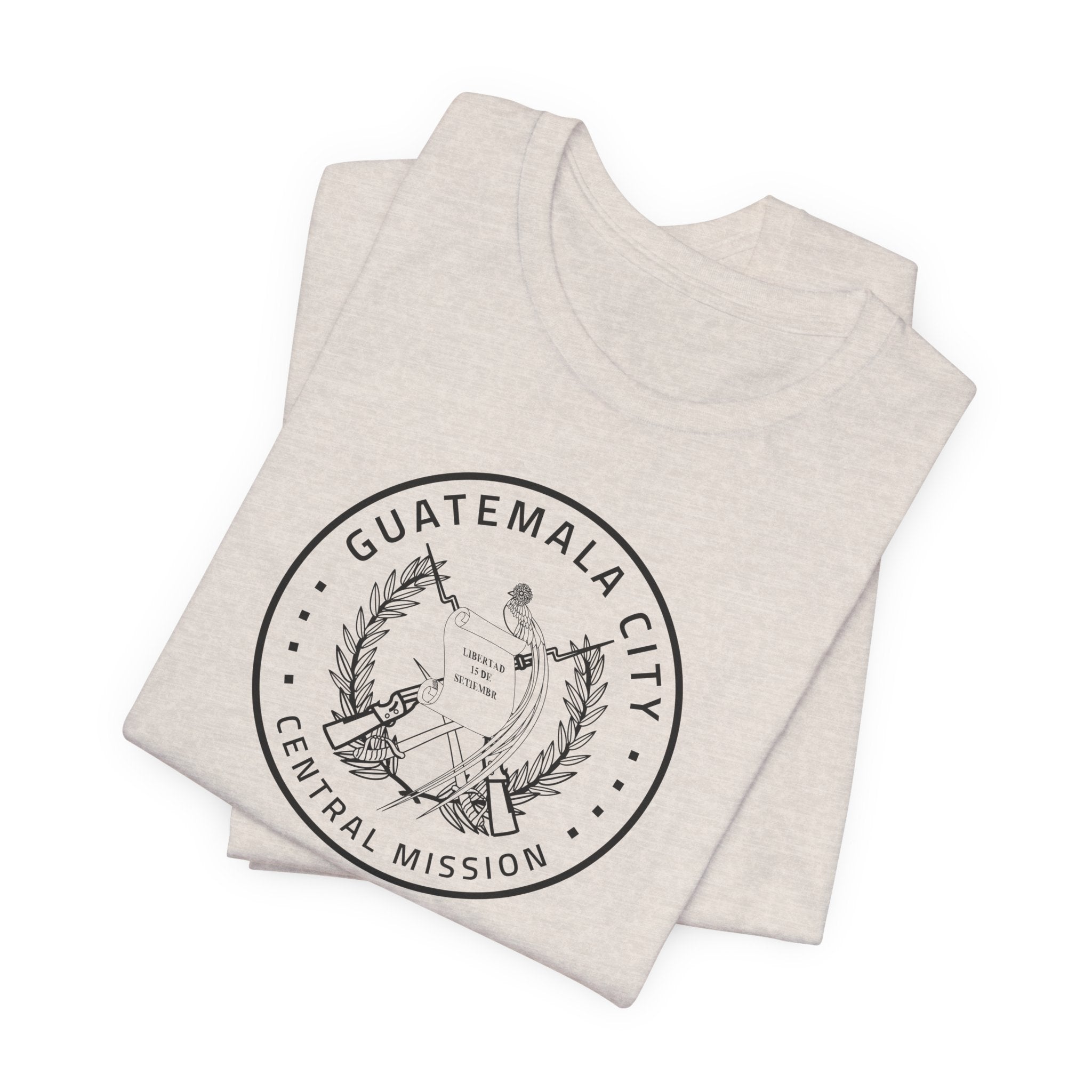 Guatemala Guatemala City Central Mission Circular Monochrome Logo T-Shirt - Latter-Day Saint LDS Missionary Gift - Book of Mormon