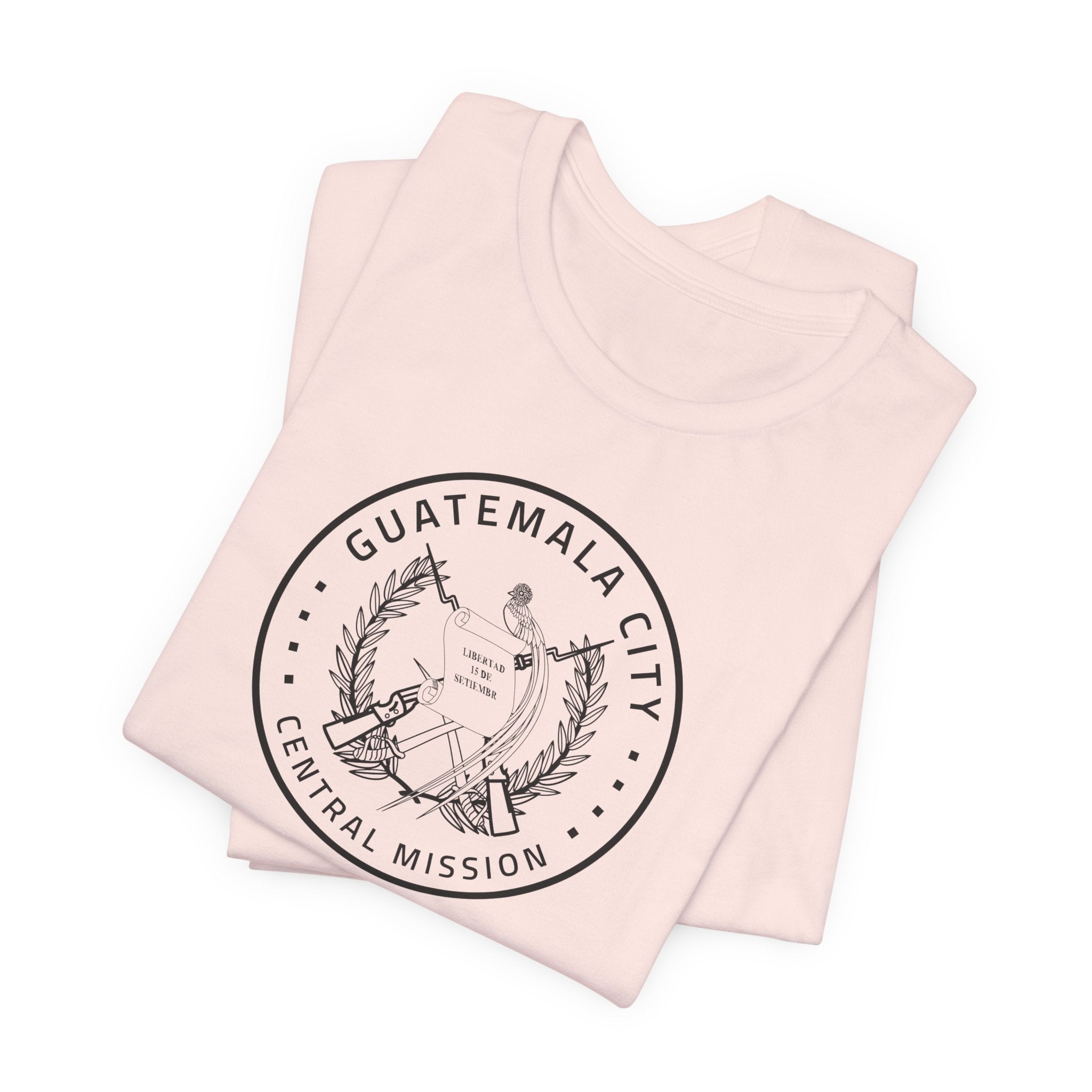 Guatemala Guatemala City Central Mission Circular Monochrome Logo T-Shirt - Latter-Day Saint LDS Missionary Gift - Book of Mormon