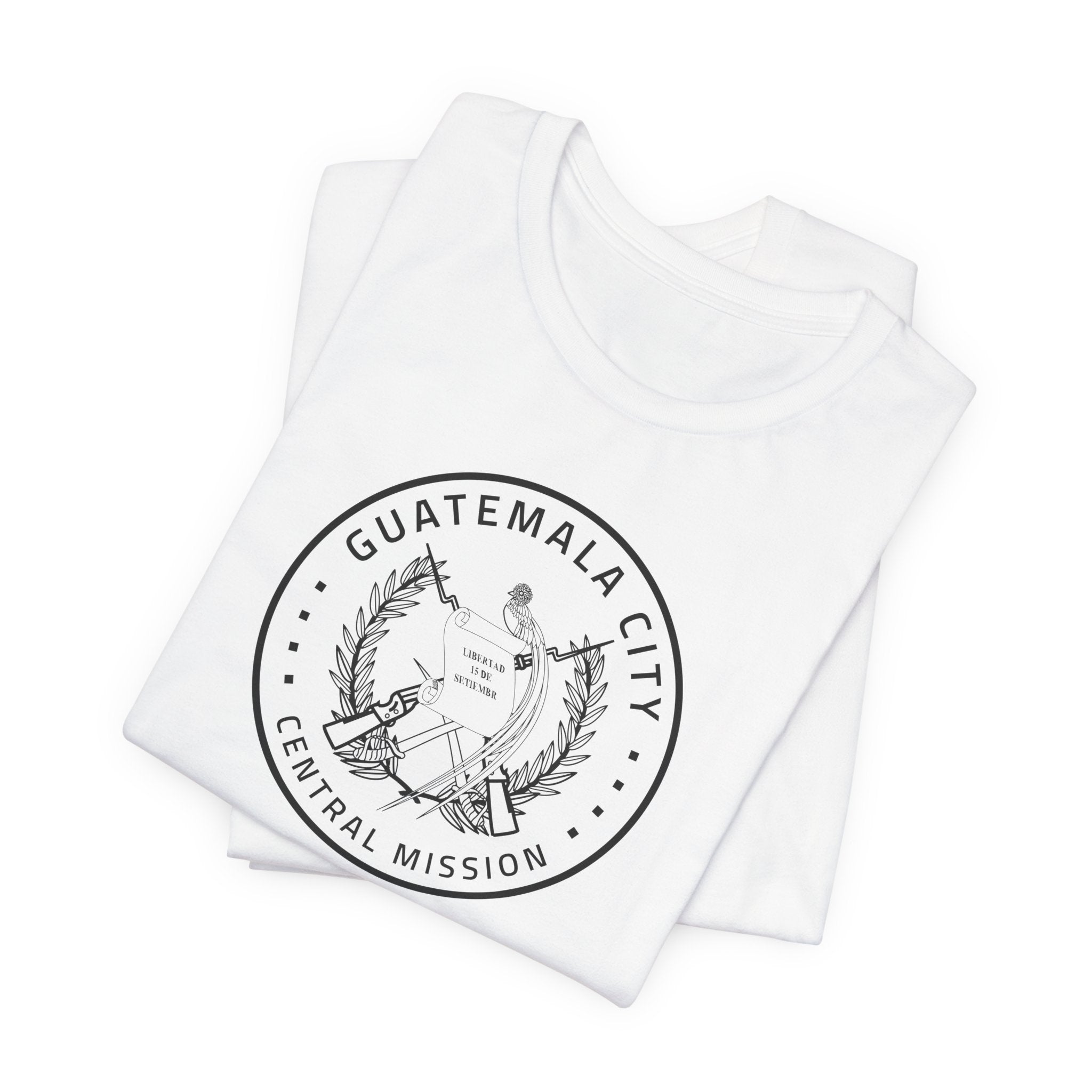 Guatemala Guatemala City Central Mission Circular Monochrome Logo T-Shirt - Latter-Day Saint LDS Missionary Gift - Book of Mormon