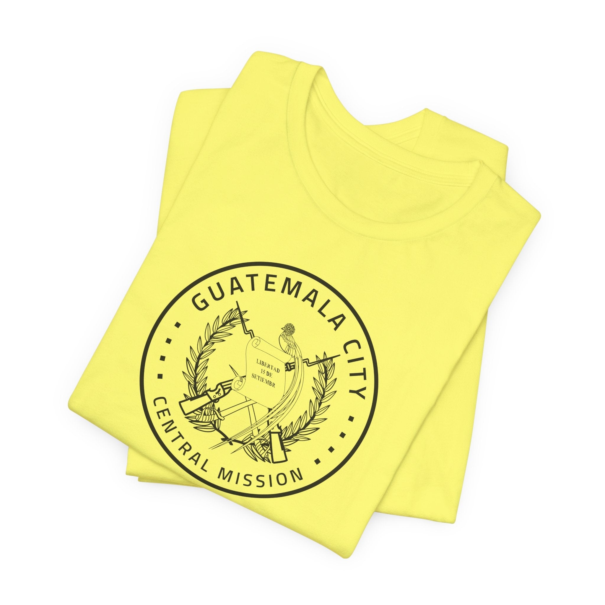 Guatemala Guatemala City Central Mission Circular Monochrome Logo T-Shirt - Latter-Day Saint LDS Missionary Gift - Book of Mormon