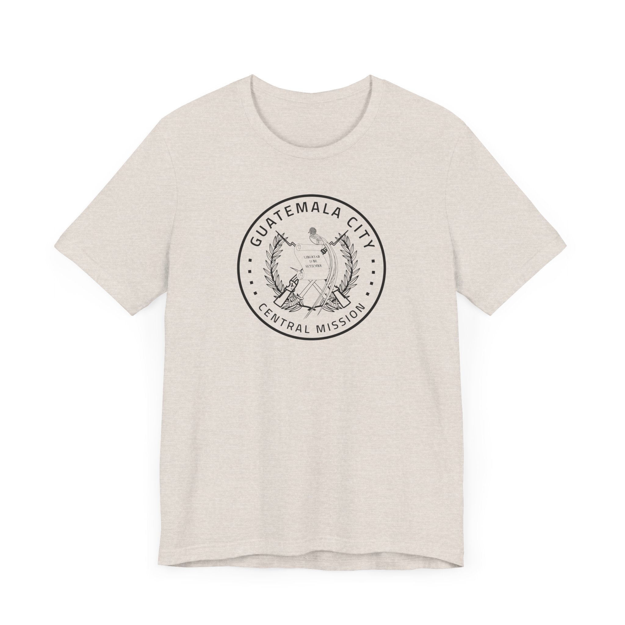 Guatemala Guatemala City Central Mission Circular Monochrome Logo T-Shirt - Latter-Day Saint LDS Missionary Gift - Book of Mormon