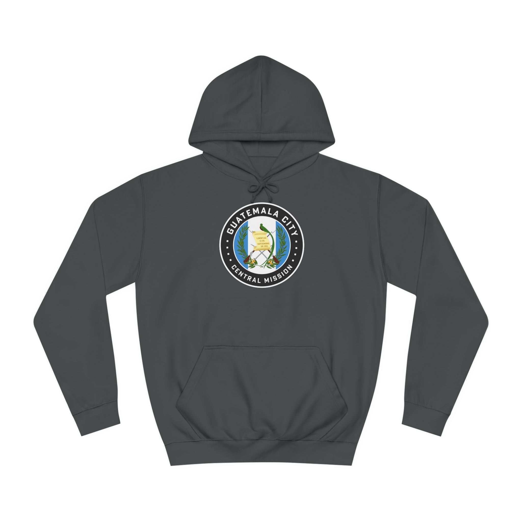 Guatemala Guatemala City Central Mission Flag Logo (Black Border) College Hoodie - Mission Wishlist - LDS Missionary Gift Store