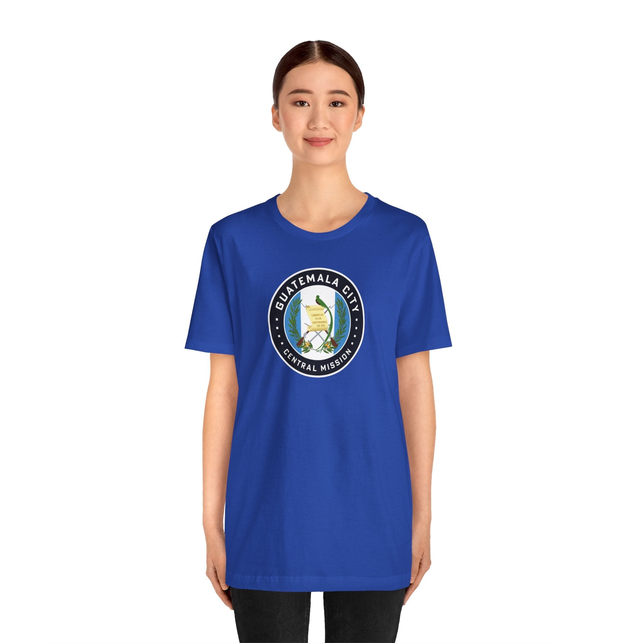 Guatemala Guatemala City Central Mission Flag Logo (Black Border) T-shirt - Mission Wishlist - LDS Missionary Gift Store