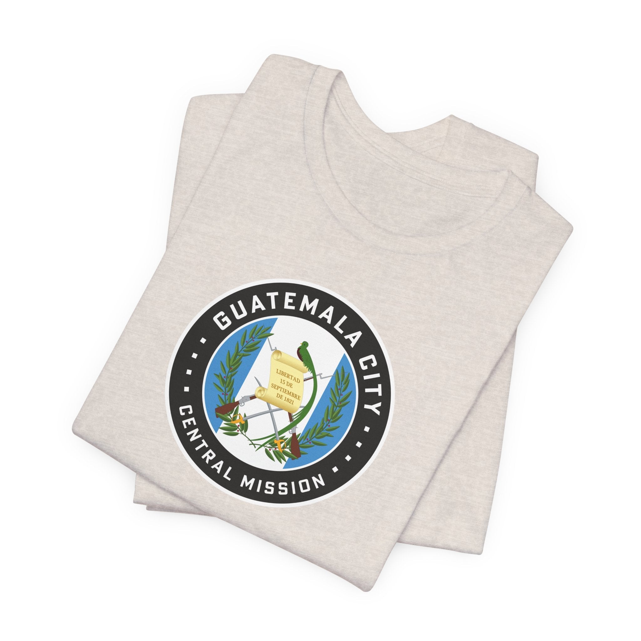 Guatemala Guatemala City Central Mission Flag Logo (Black Border) T-shirt - Mission Wishlist - LDS Missionary Gift Store