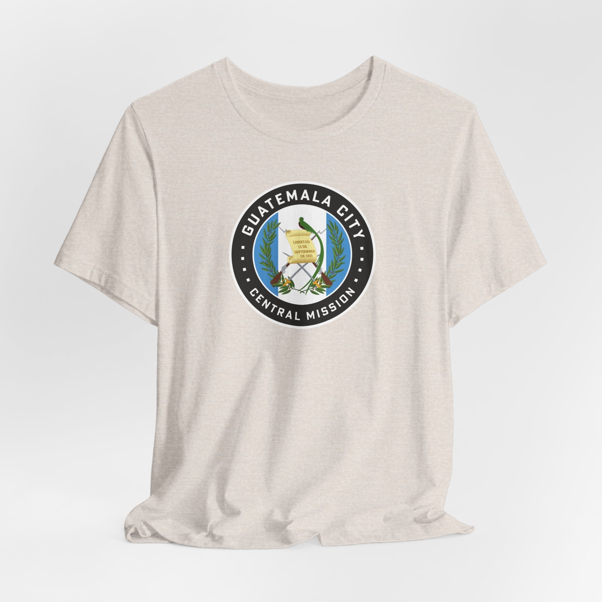 Guatemala Guatemala City Central Mission Flag Logo (Black Border) T-shirt - Mission Wishlist - LDS Missionary Gift Store