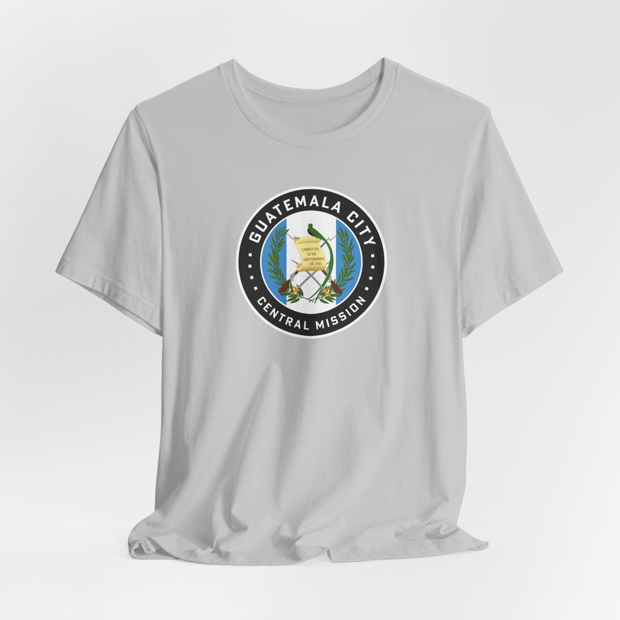 Guatemala Guatemala City Central Mission Flag Logo (Black Border) T-shirt - Mission Wishlist - LDS Missionary Gift Store