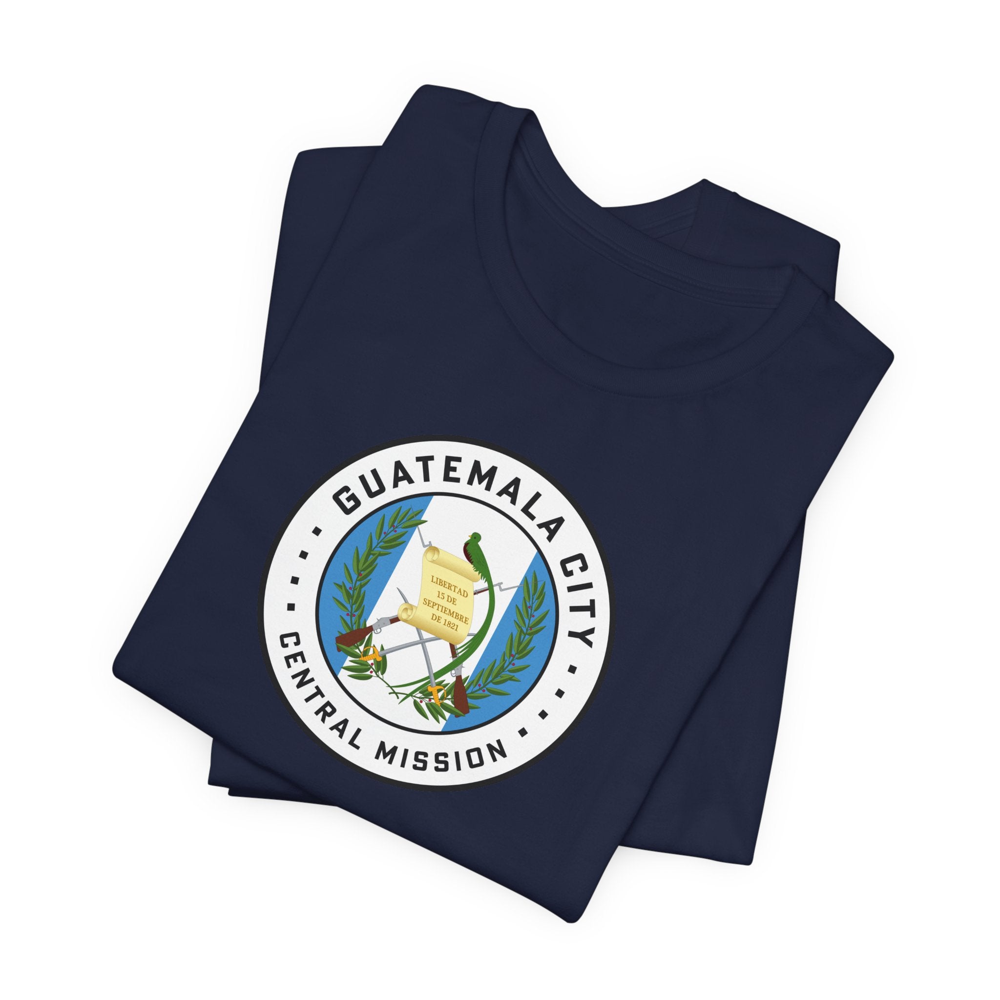 Guatemala Guatemala City Central Mission Flag Logo (White Border) T-shirt - Mission Wishlist - LDS Missionary Gift Store