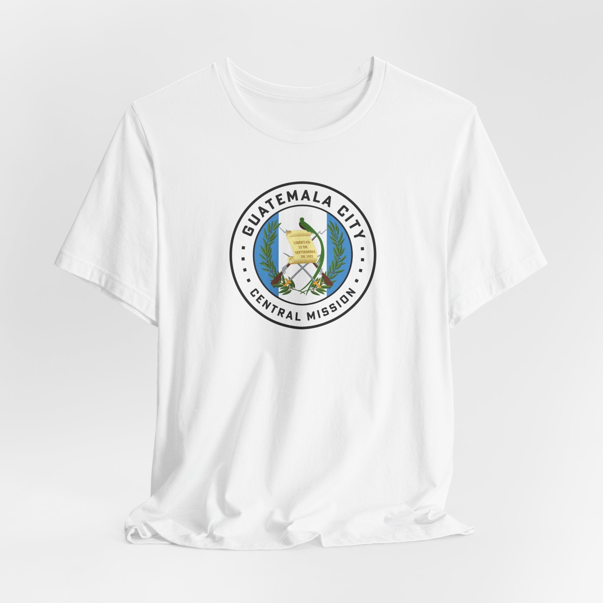 Guatemala Guatemala City Central Mission Flag Logo (White Border) T-shirt - Mission Wishlist - LDS Missionary Gift Store