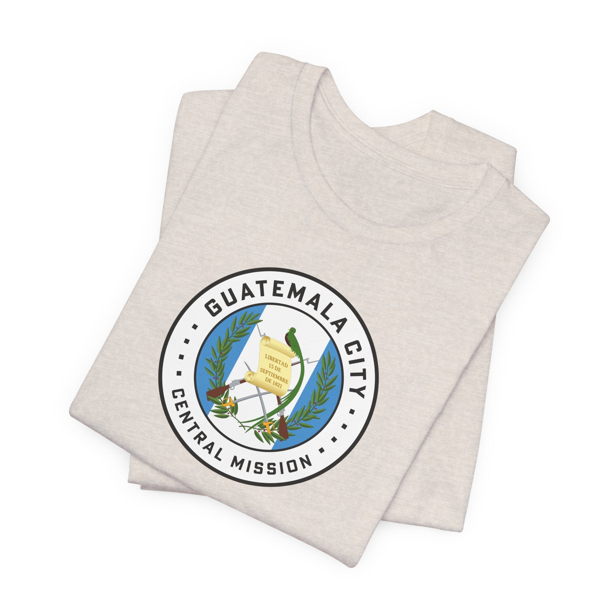 Guatemala Guatemala City Central Mission Flag Logo (White Border) T-shirt - Mission Wishlist - LDS Missionary Gift Store