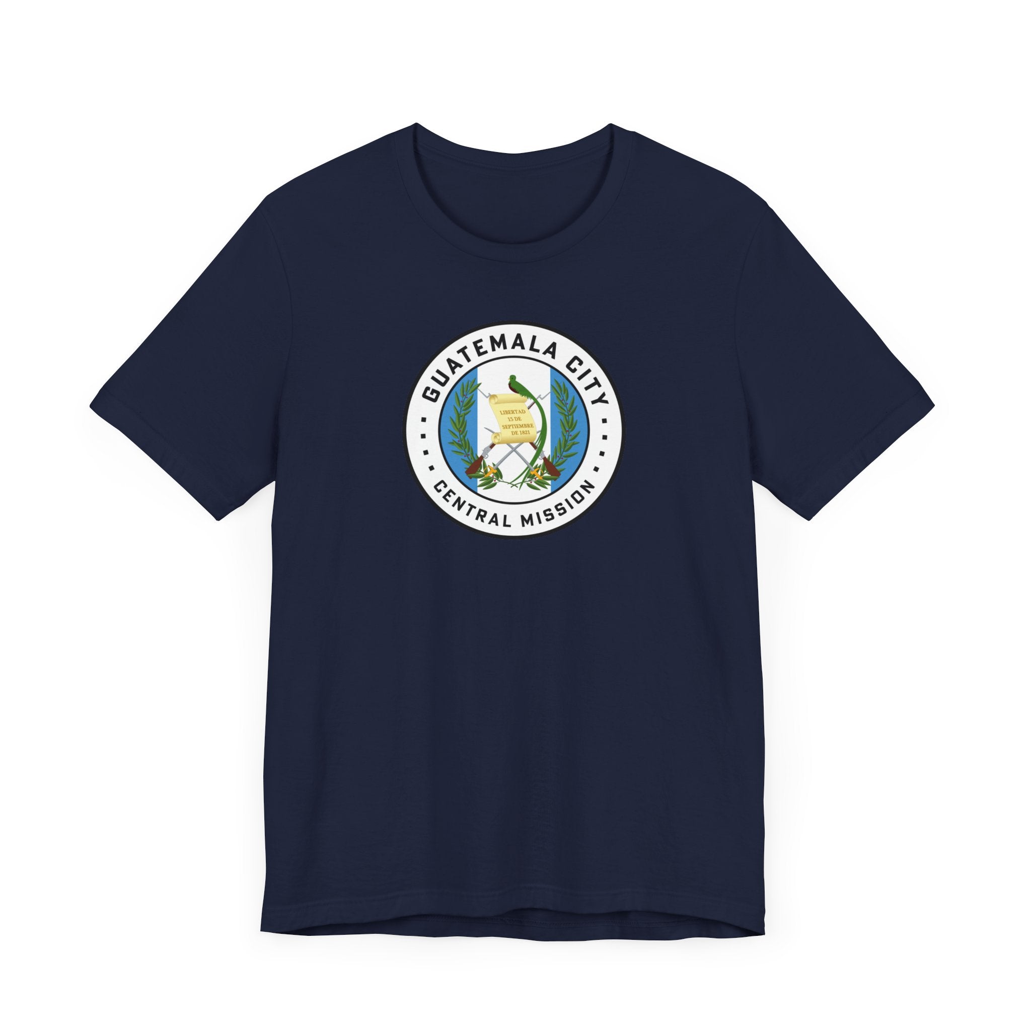 Guatemala Guatemala City Central Mission Flag Logo (White Border) T-shirt - Mission Wishlist - LDS Missionary Gift Store