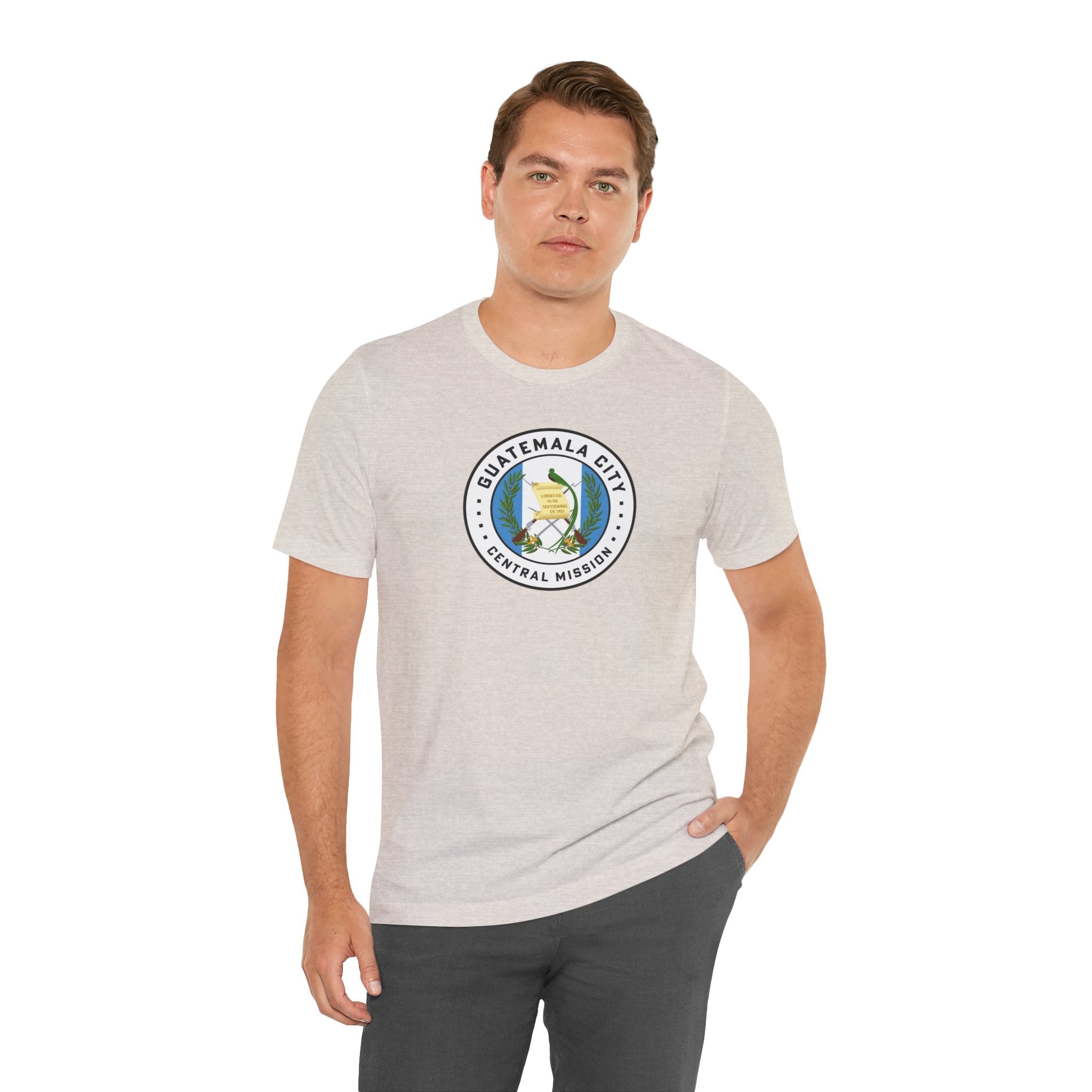 Guatemala Guatemala City Central Mission Flag Logo (White Border) T-shirt - Mission Wishlist - LDS Missionary Gift Store
