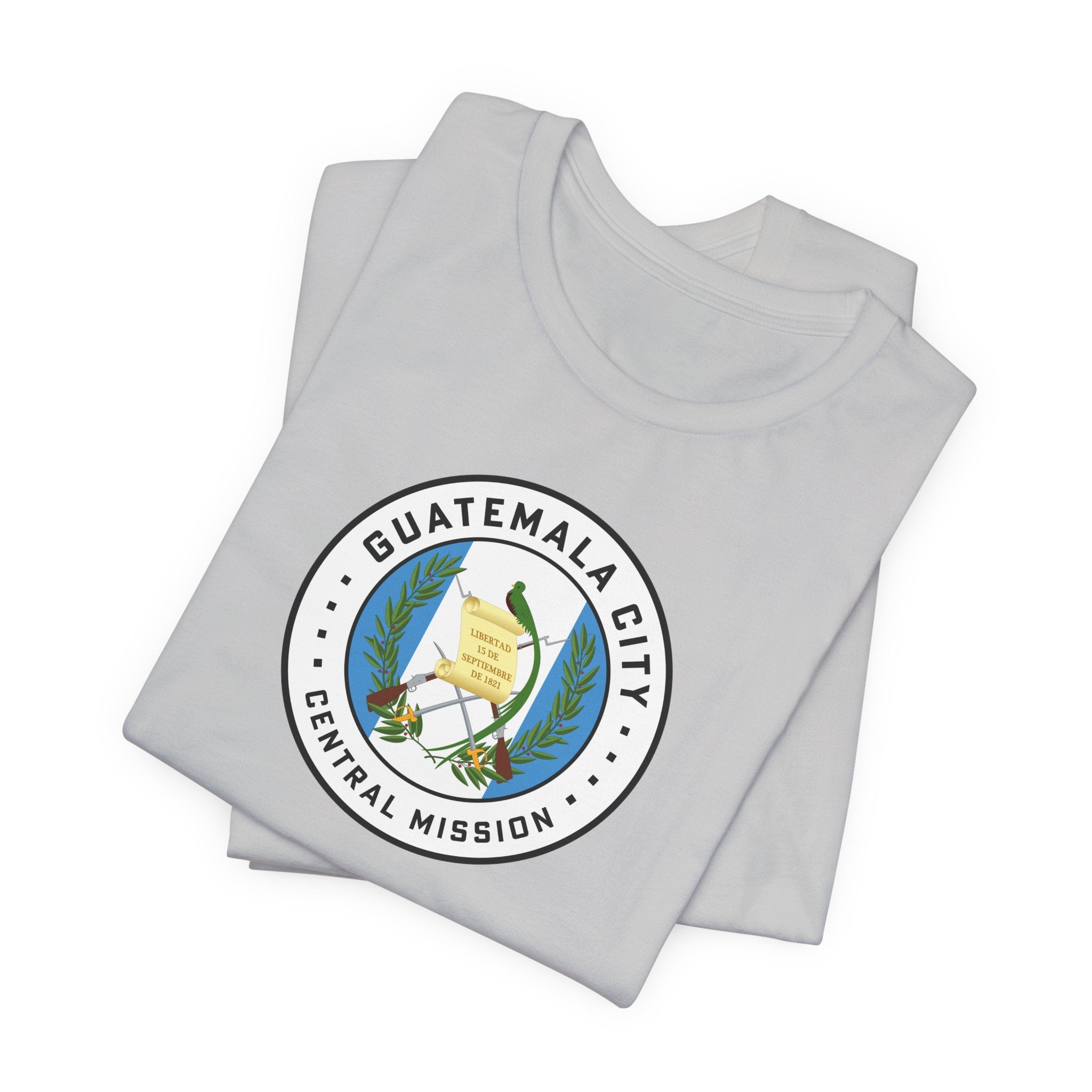 Guatemala Guatemala City Central Mission Flag Logo (White Border) T-shirt - Mission Wishlist - LDS Missionary Gift Store