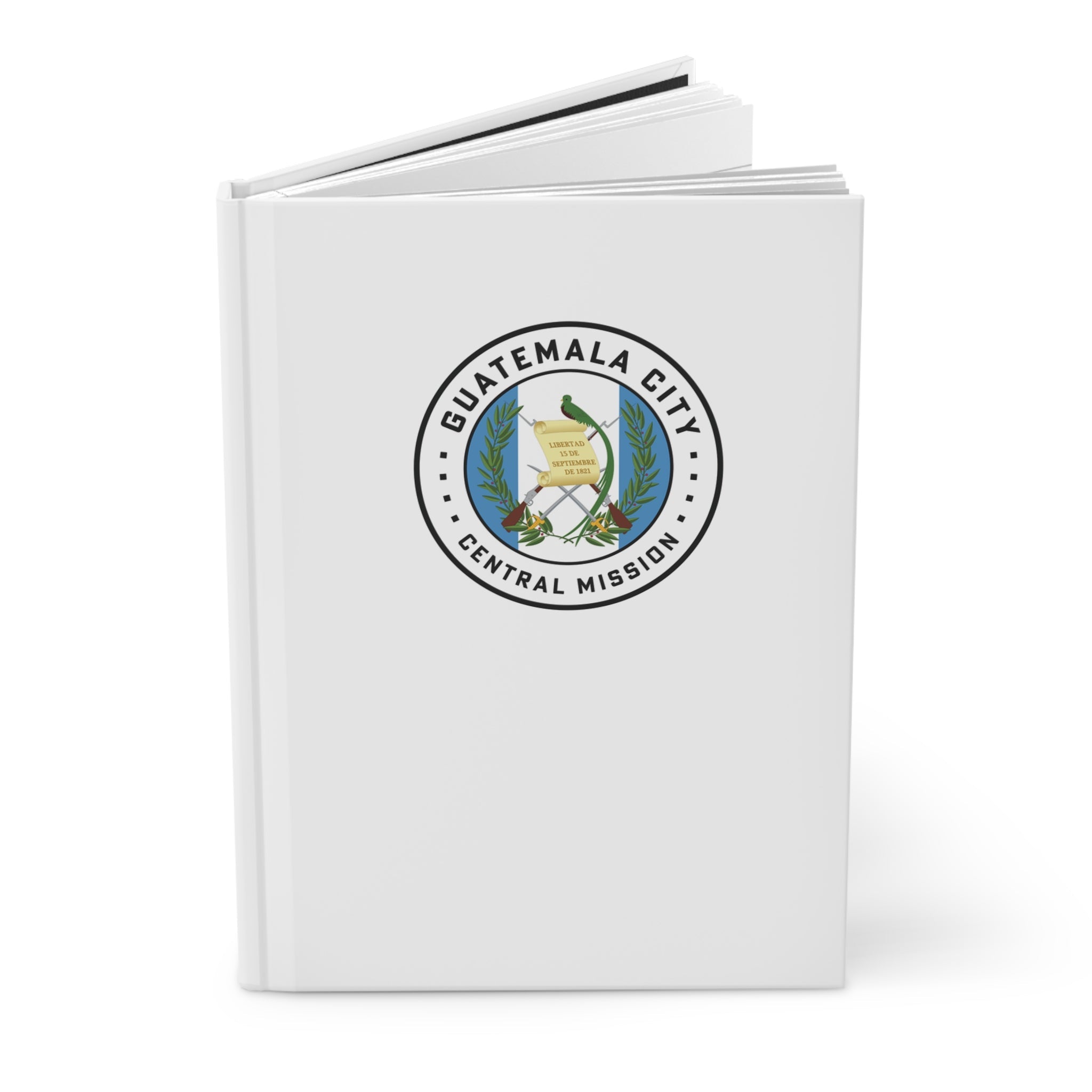 Guatemala Guatemala City Central Mission Logo Design White Hardcover Journal Matte - Latter-Day Saint LDS Missionary Gift - Book of Mormon