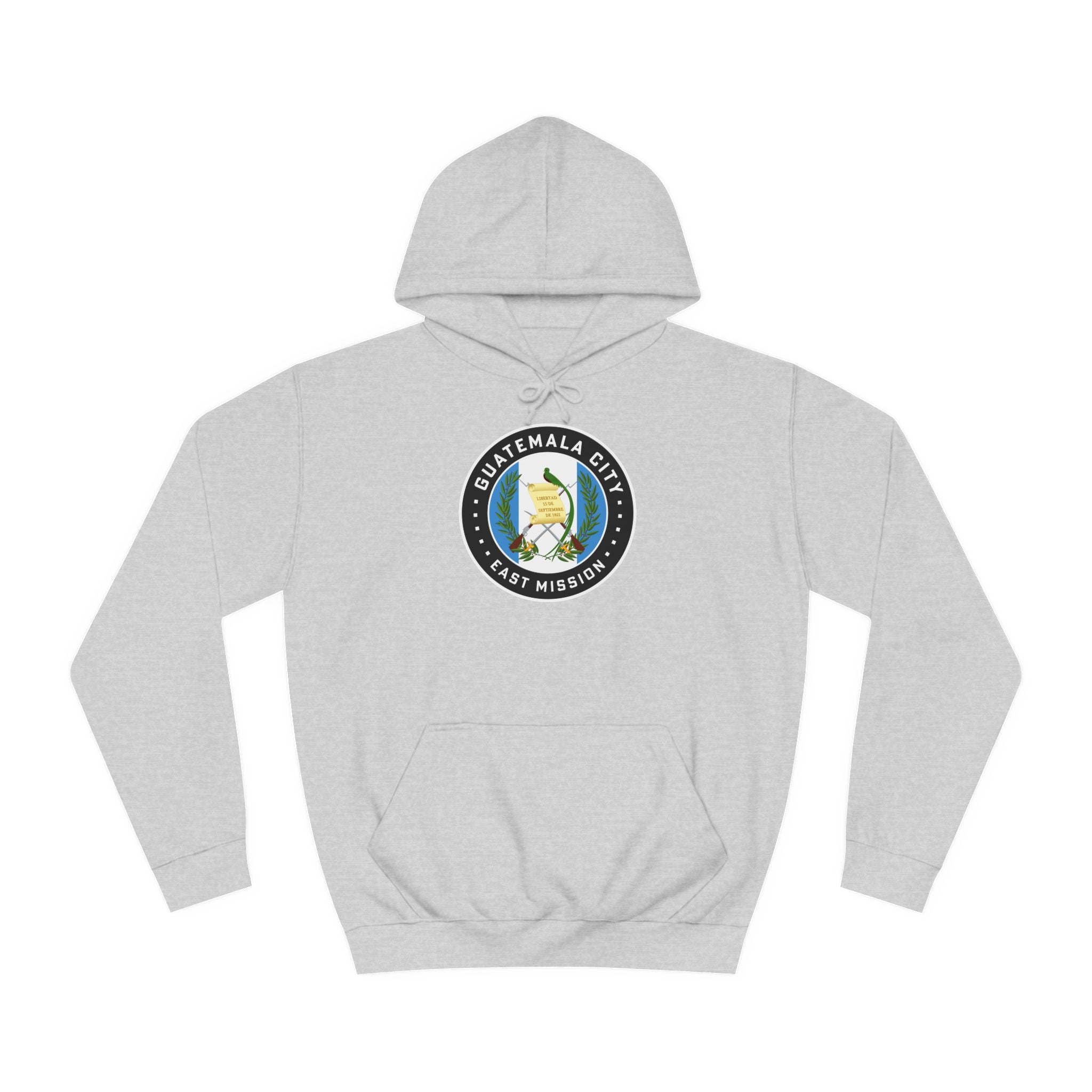 Guatemala Guatemala City East Mission Flag Logo (Black Border) College Hoodie - Mission Wishlist - LDS Missionary Gift Store