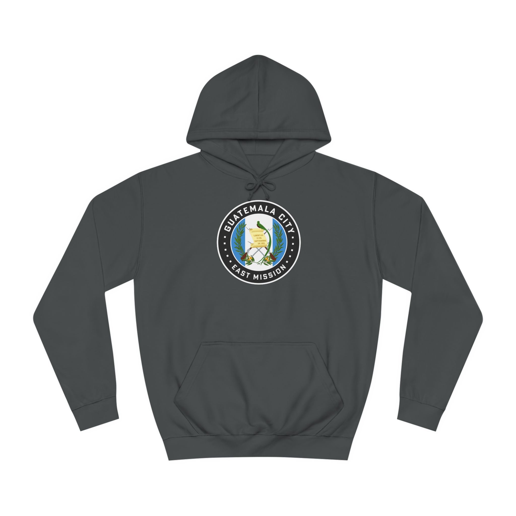 Guatemala Guatemala City East Mission Flag Logo (Black Border) College Hoodie - Mission Wishlist - LDS Missionary Gift Store