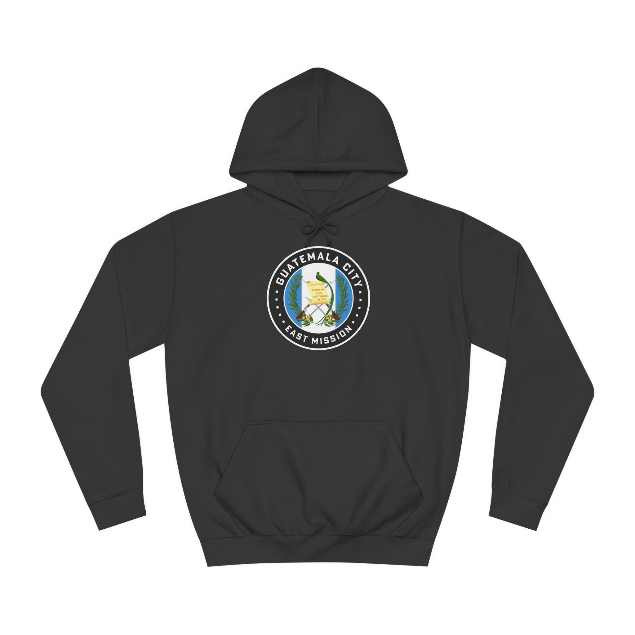 Guatemala Guatemala City East Mission Flag Logo (Black Border) College Hoodie - Mission Wishlist - LDS Missionary Gift Store