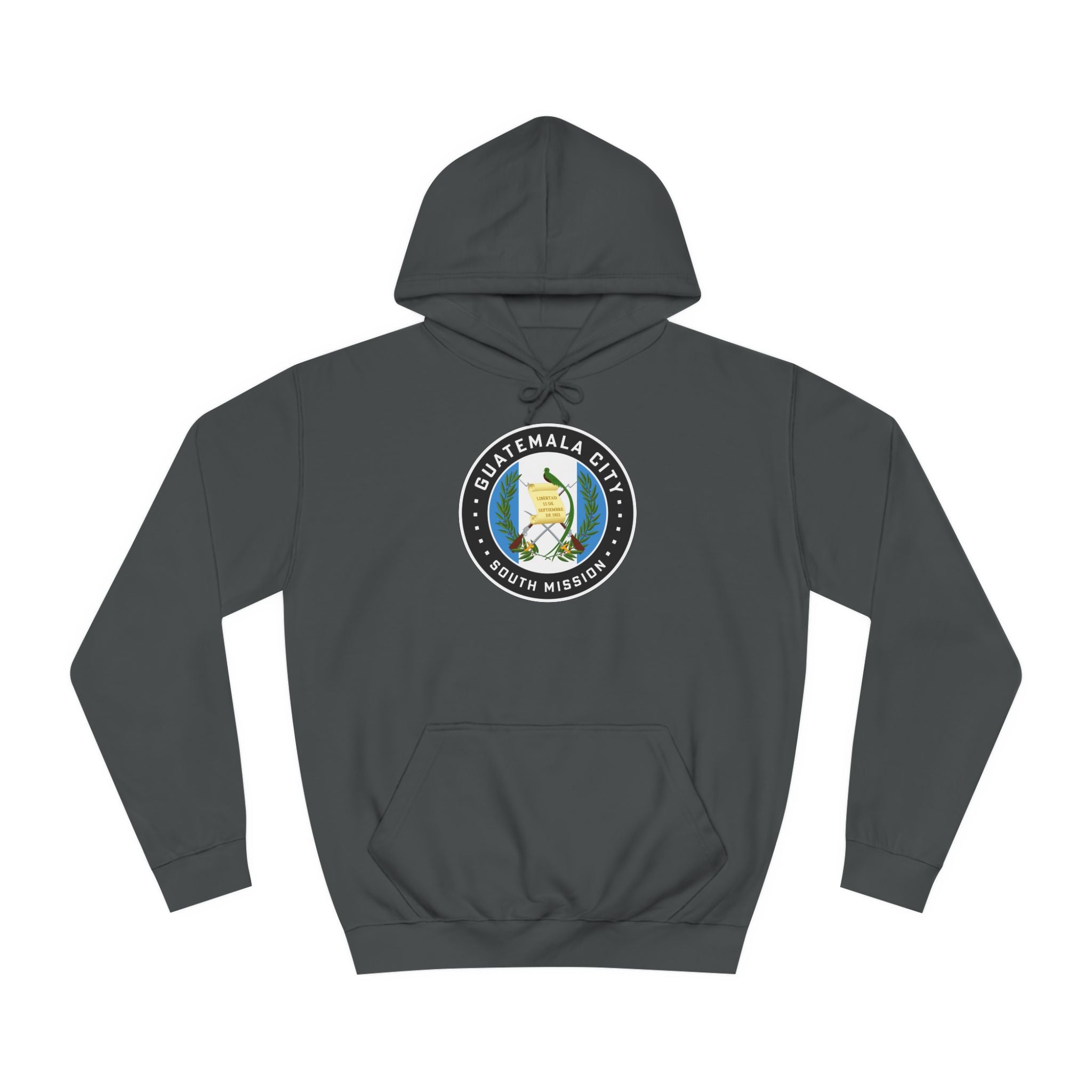 Guatemala Guatemala City South Mission Flag Logo (Black Border) College Hoodie - Mission Wishlist - LDS Missionary Gift Store