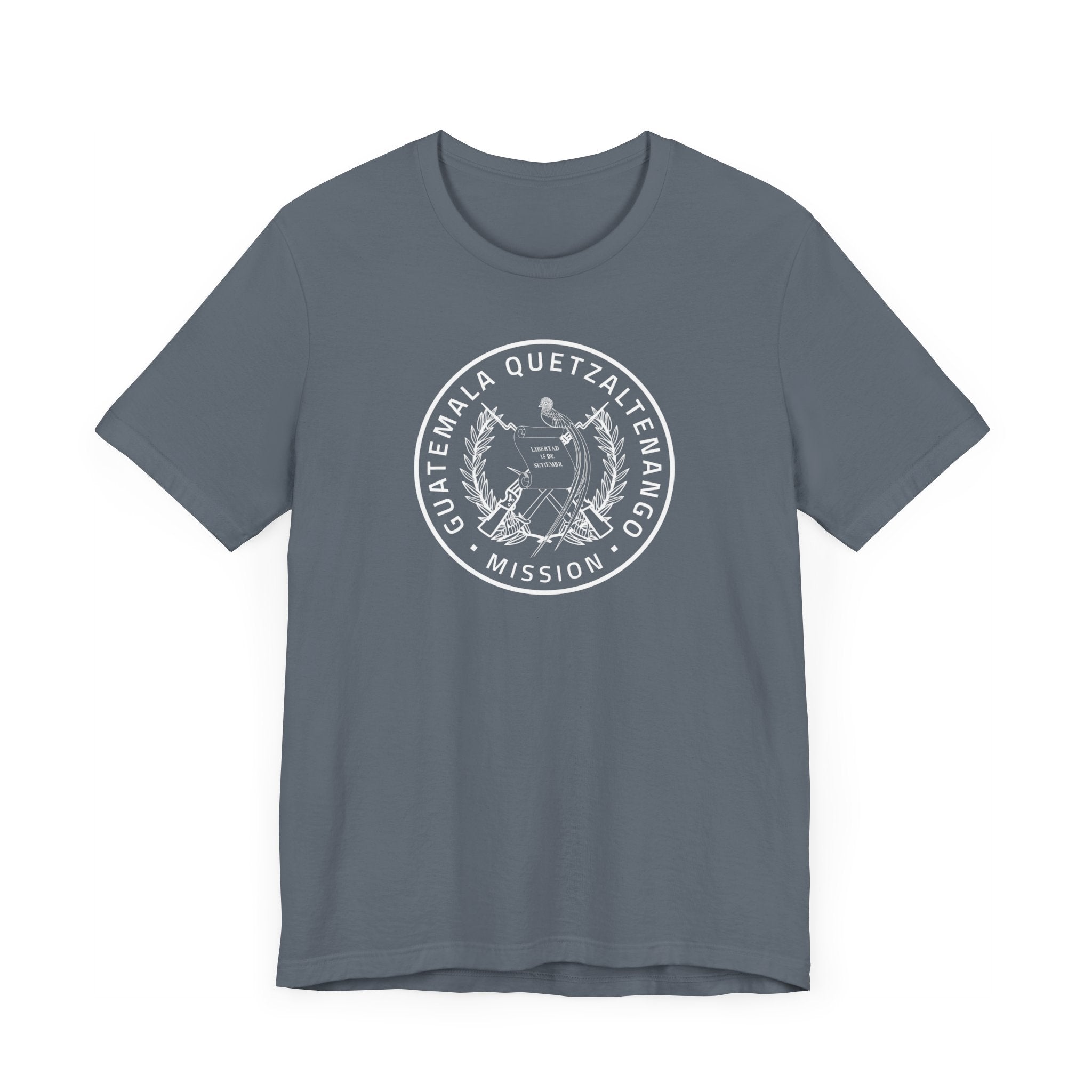 Guatemala Quetzaltenango Mission Circular Monochrome Logo T-Shirt - Mission Wishlist - LDS Missionary Gift Store