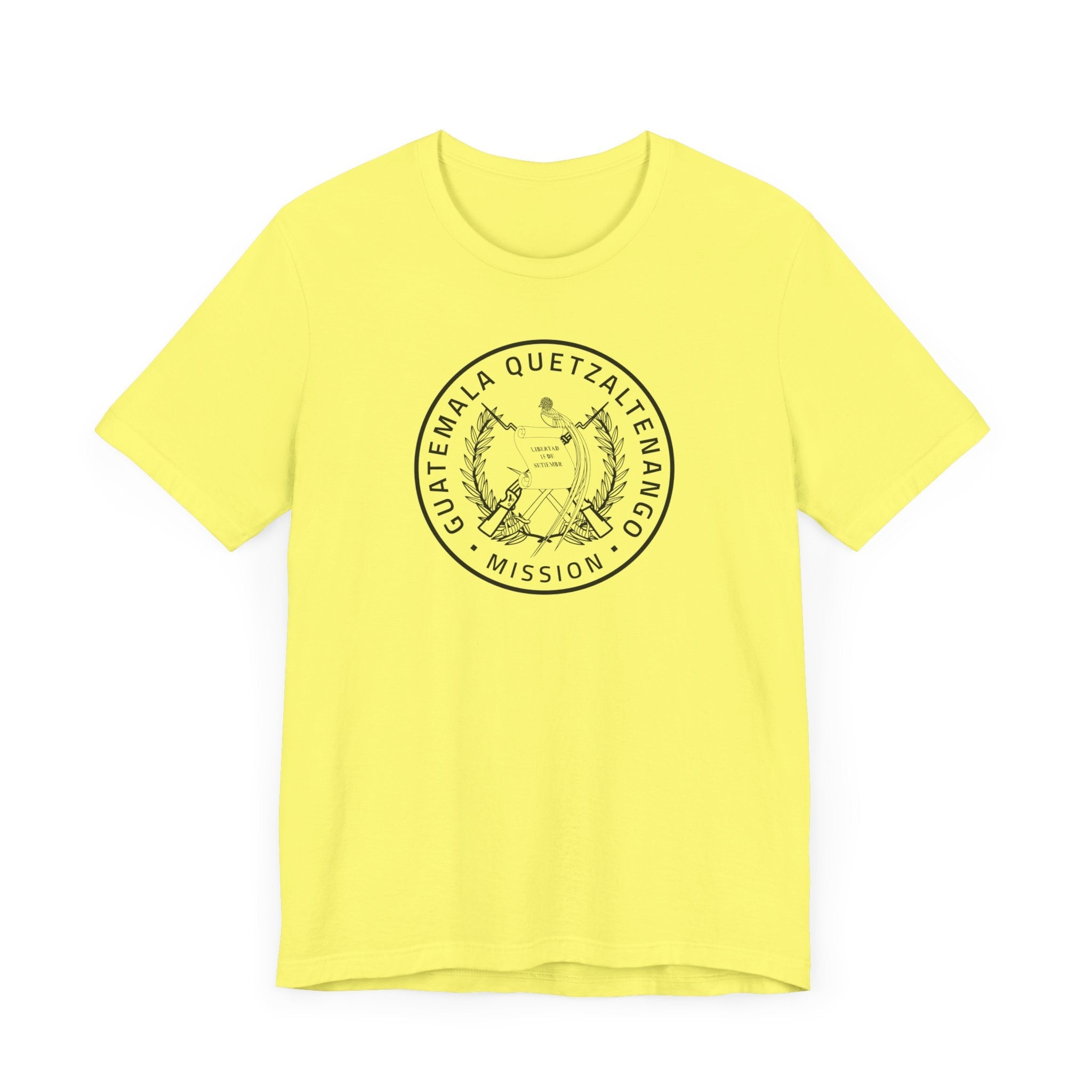 Guatemala Quetzaltenango Mission Circular Monochrome Logo T-Shirt - Mission Wishlist - LDS Missionary Gift Store