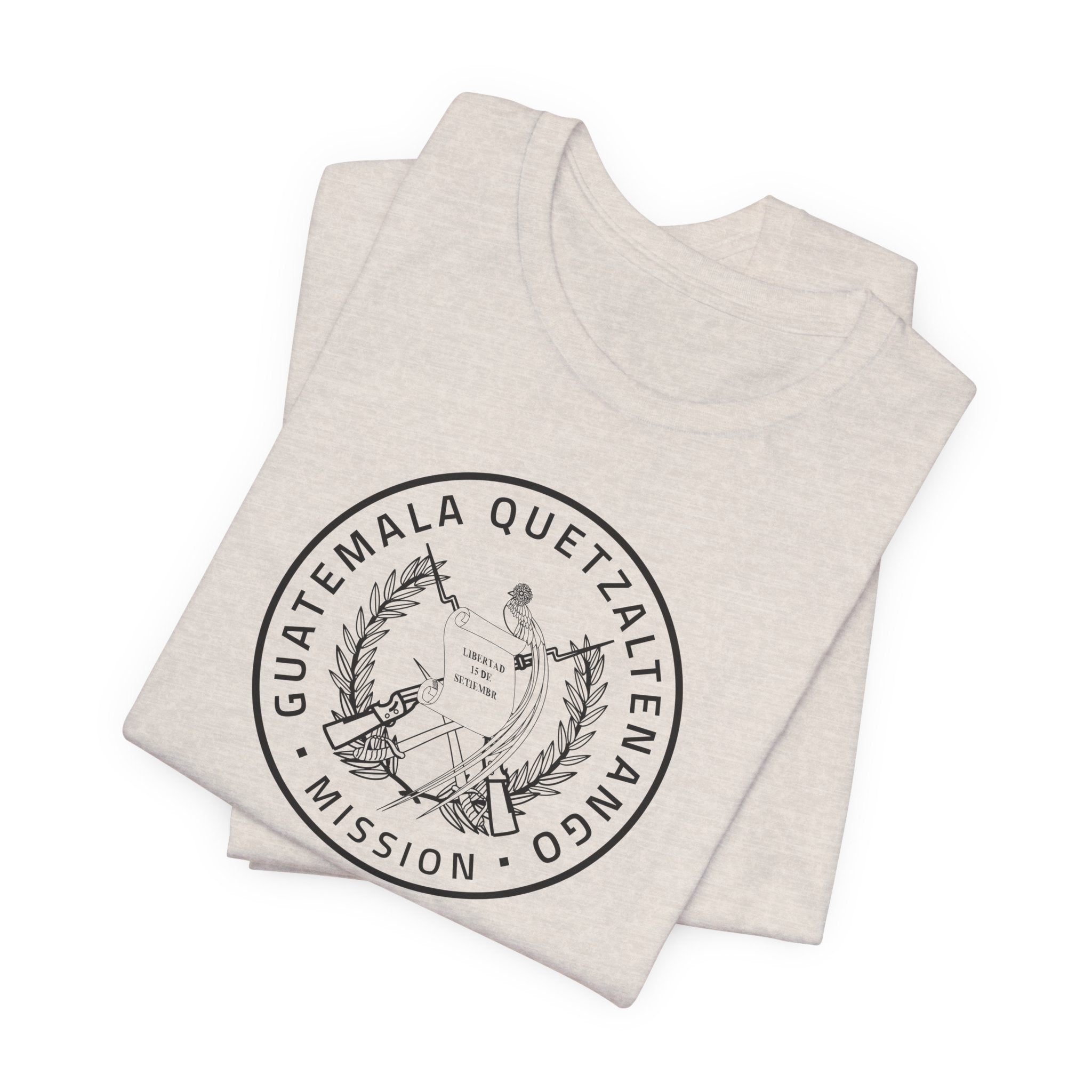 Guatemala Quetzaltenango Mission Circular Monochrome Logo T-Shirt - Mission Wishlist - LDS Missionary Gift Store