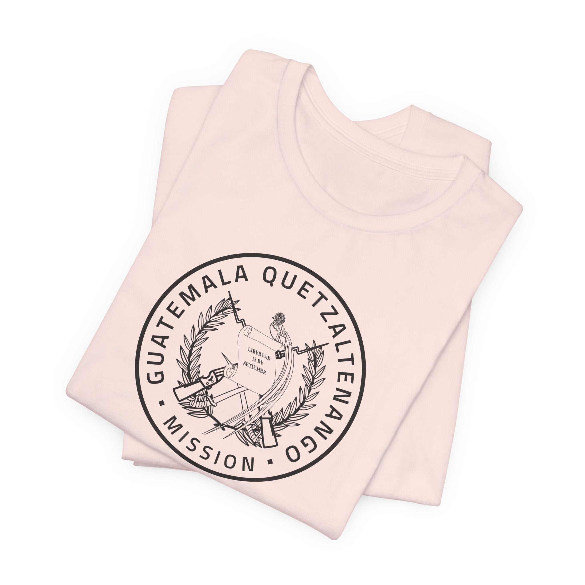 Guatemala Quetzaltenango Mission Circular Monochrome Logo T-Shirt - Mission Wishlist - LDS Missionary Gift Store