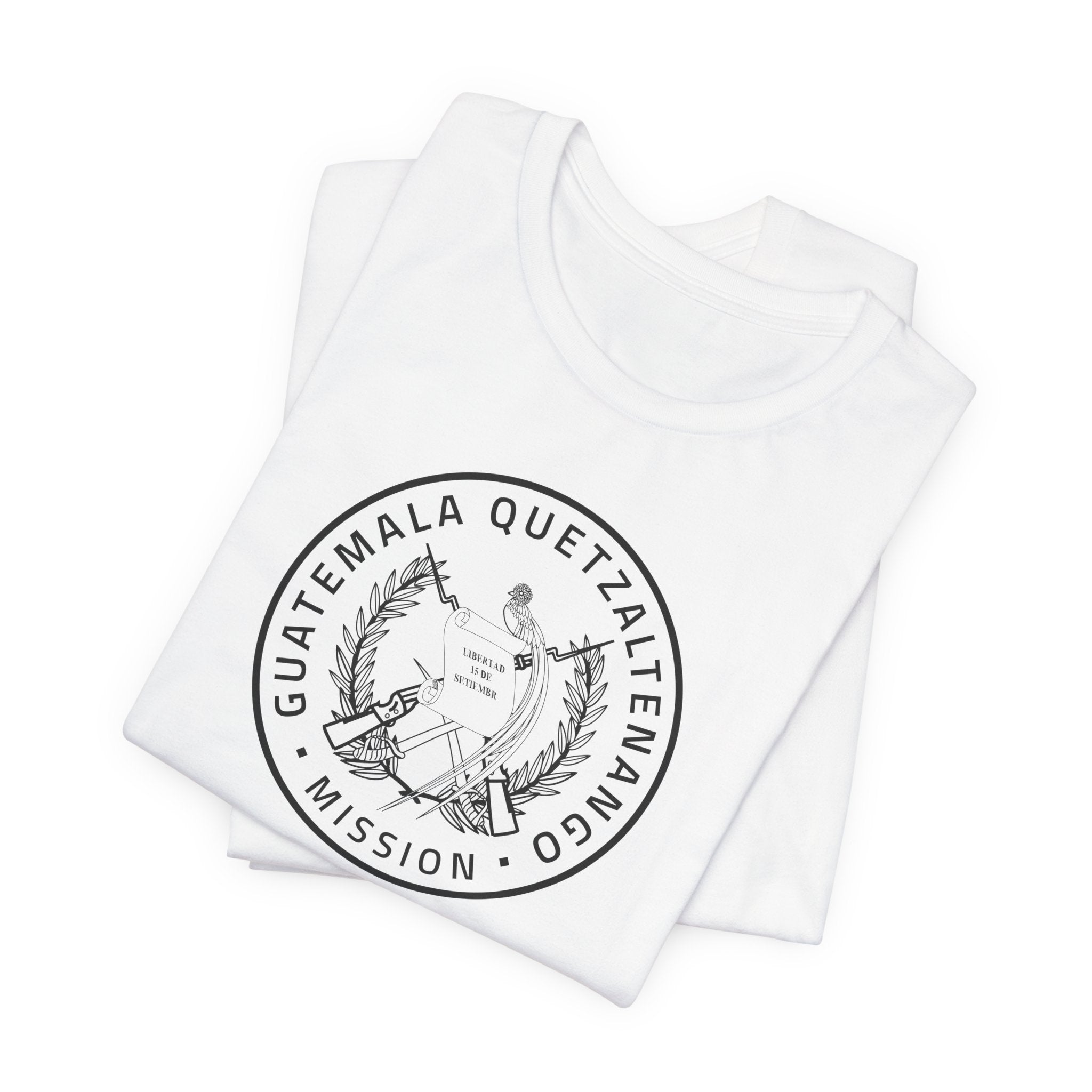 Guatemala Quetzaltenango Mission Circular Monochrome Logo T-Shirt - Mission Wishlist - LDS Missionary Gift Store