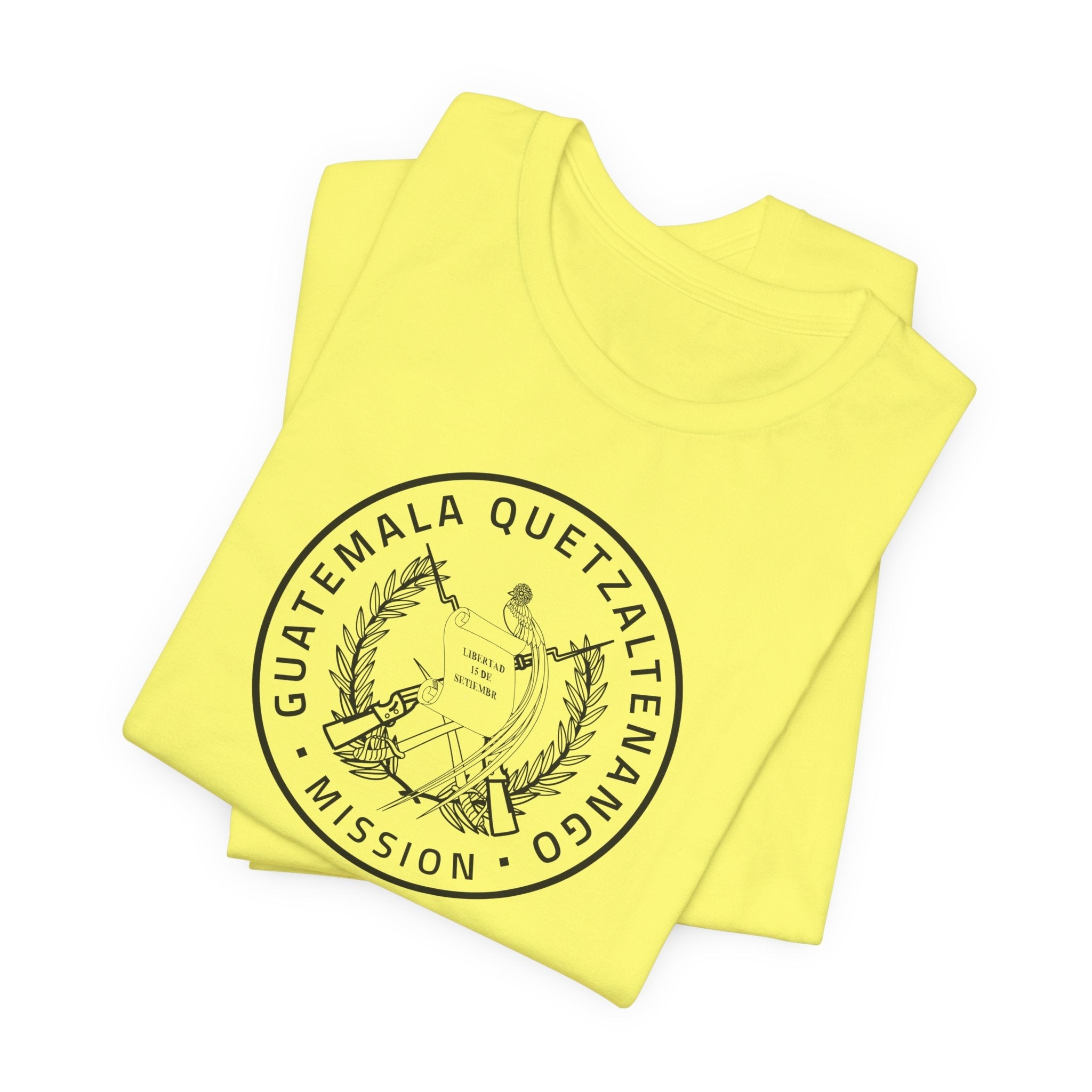 Guatemala Quetzaltenango Mission Circular Monochrome Logo T-Shirt - Mission Wishlist - LDS Missionary Gift Store