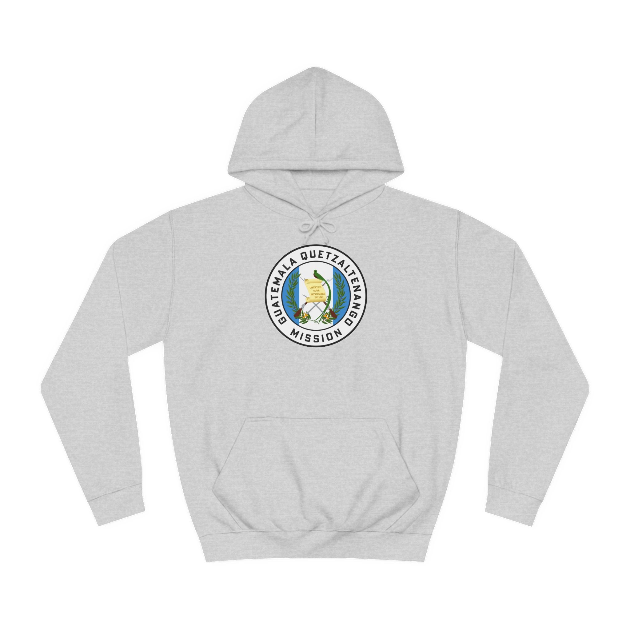 Guatemala Quetzaltenango Mission Flag Logo (White Border) College Hoodie - Mission Wishlist - LDS Missionary Gift Store